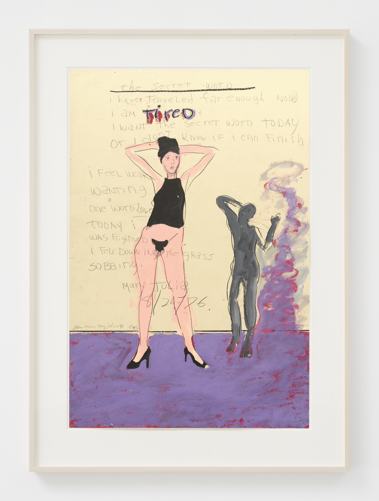 Drawing by Joan Brown, , dated 1976
