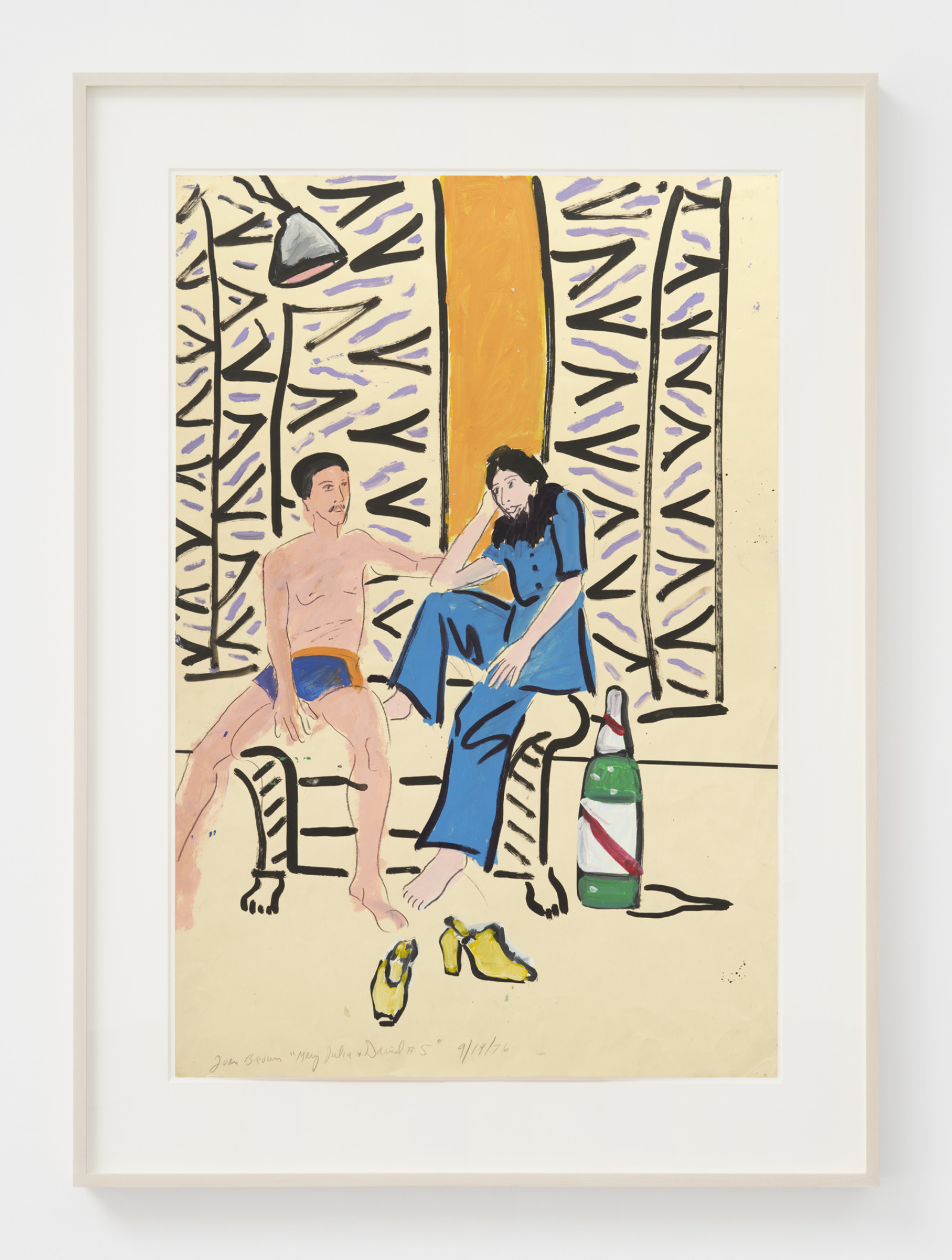 Drawing by Joan Brown, , dated 1976