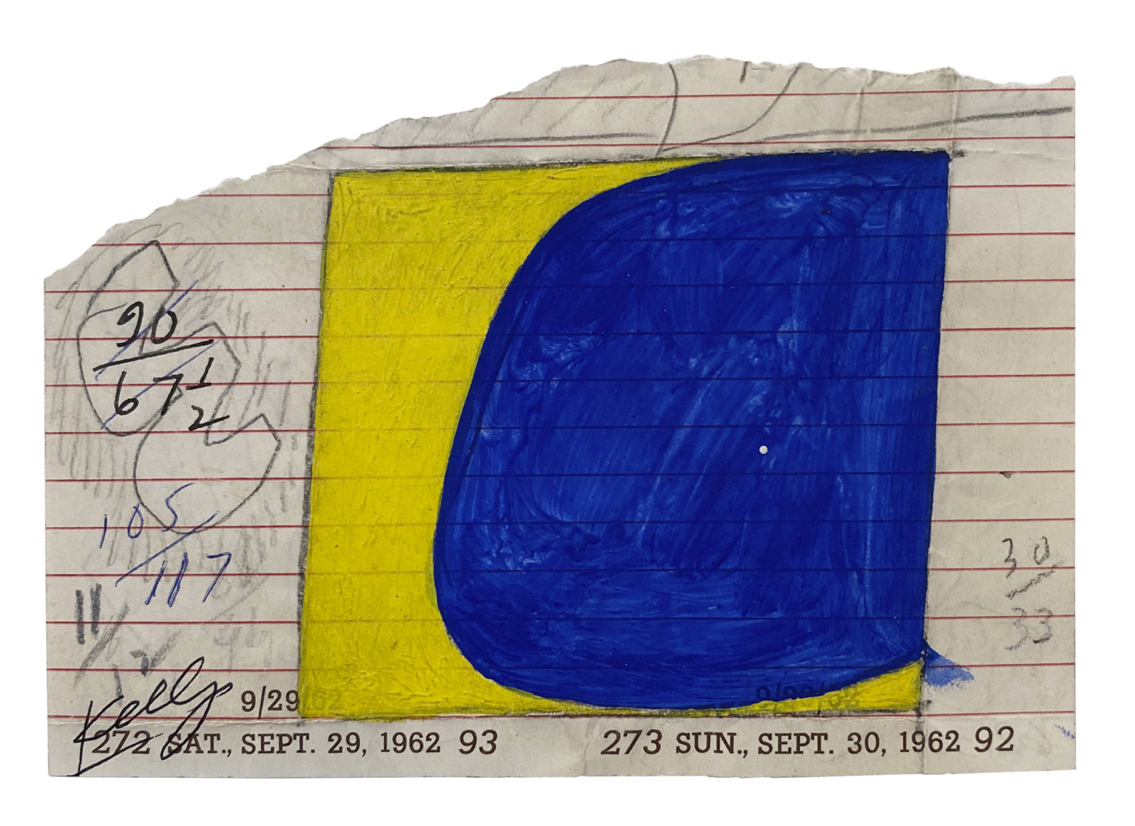 Artwork by Ellsworth Kelly, , dated 1962