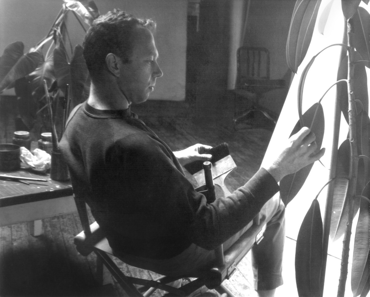 <p>Ellsworth Kelly at his Coenties Slip studio, New York, 1962</p>
