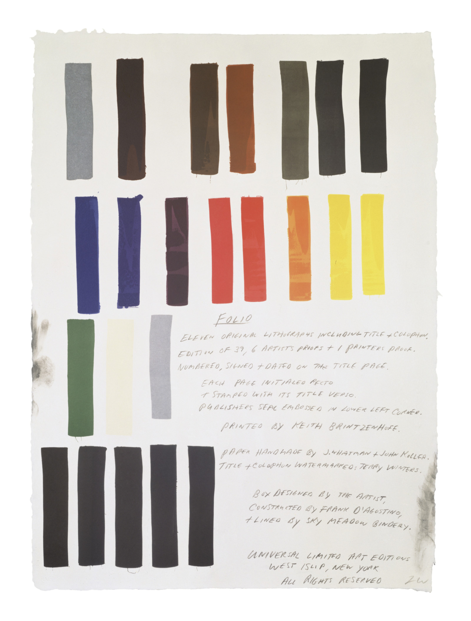 Print by Terry Winters, , dated 1985–86