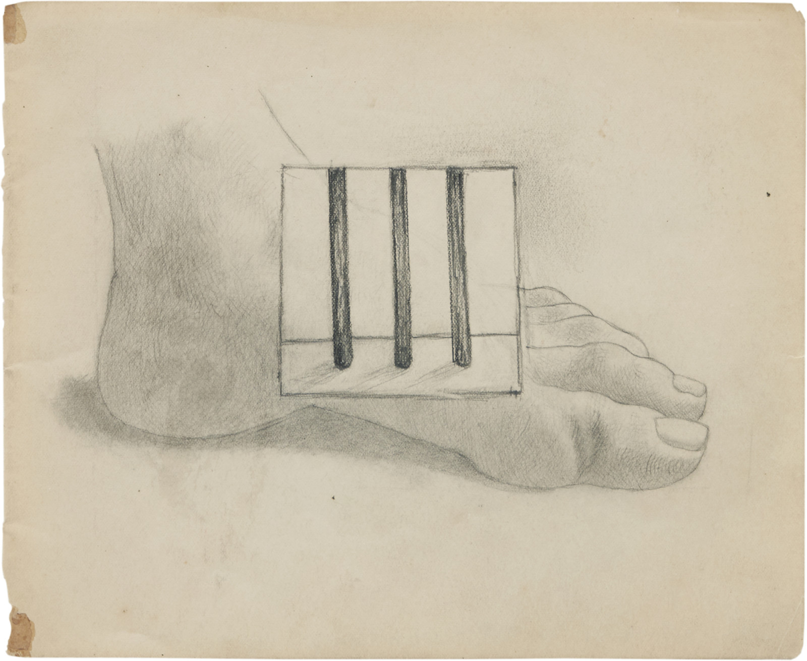 Drawing by Robert Gober, , dated 2000
