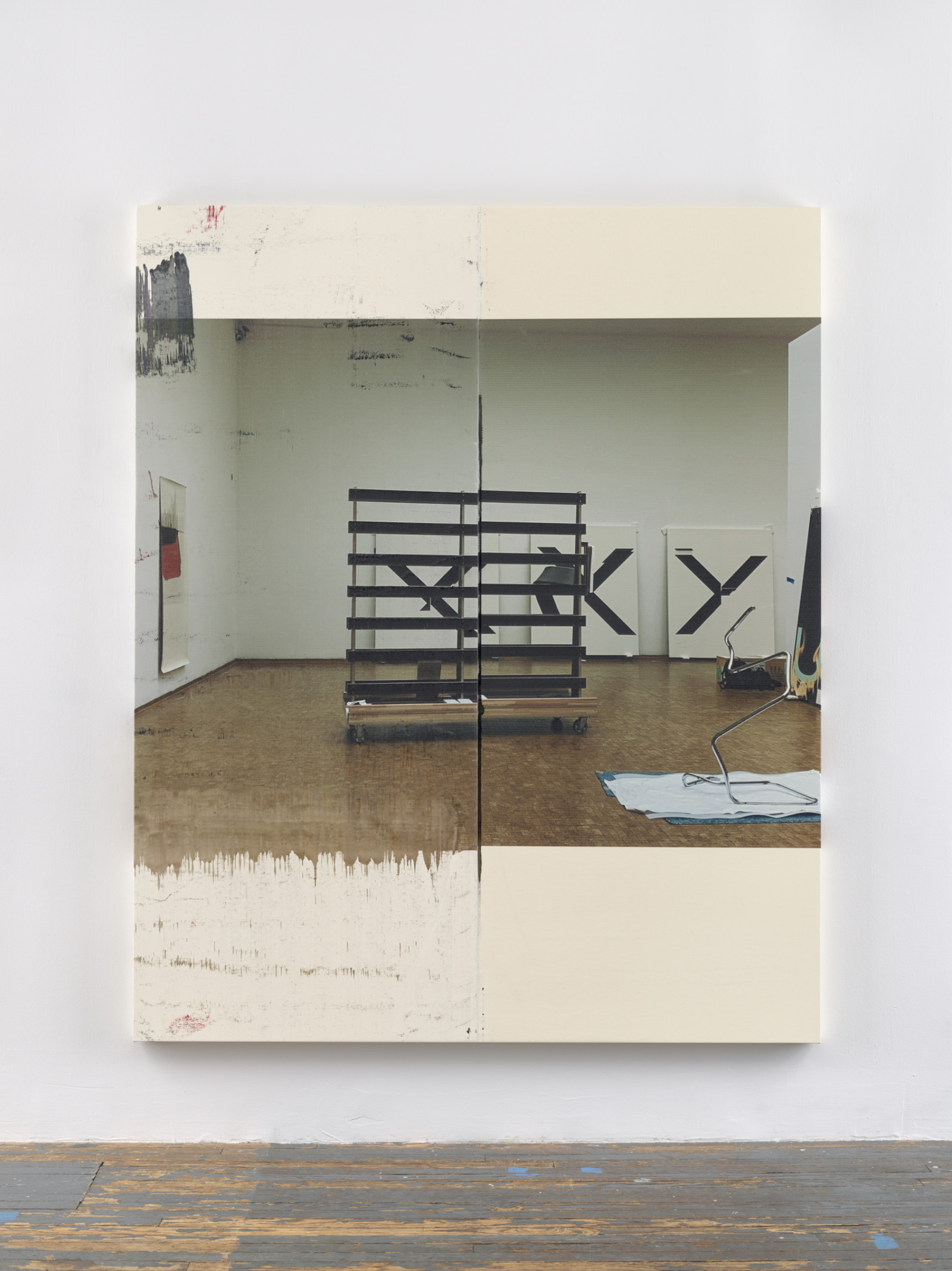 Painting by Wade Guyton, , dated 2021