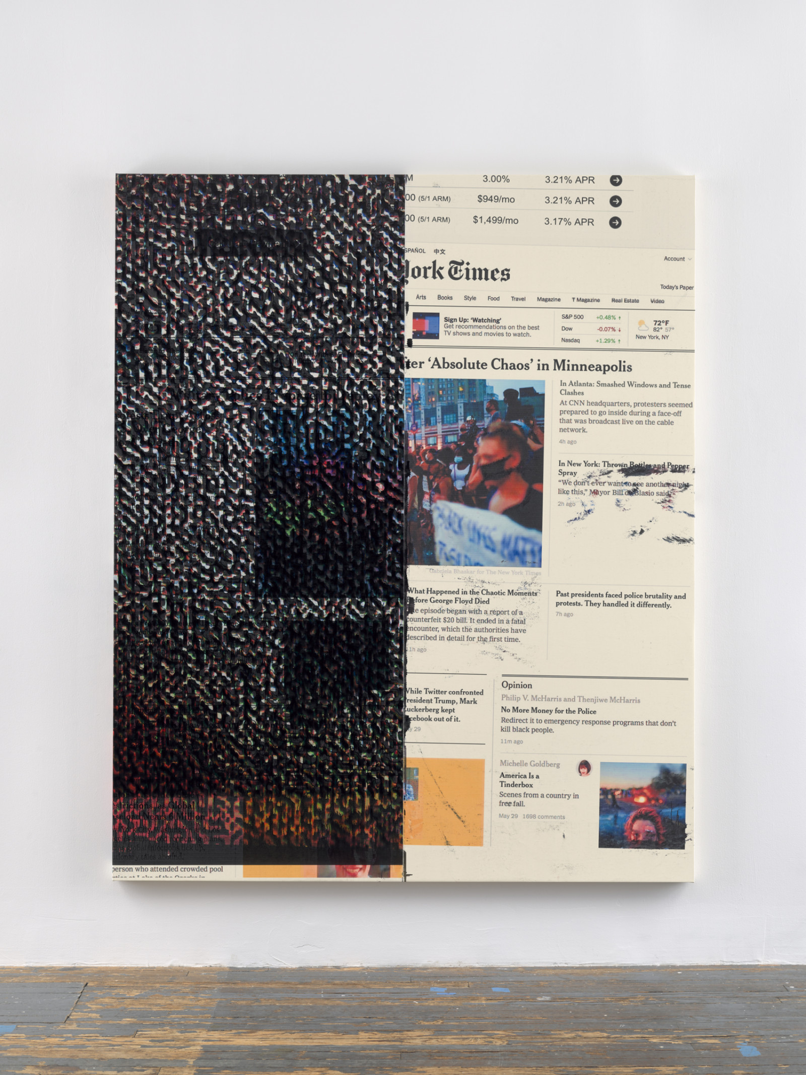 Painting by Wade Guyton, , dated 2021
