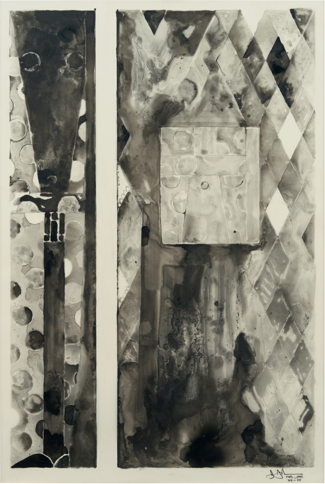 Drawing by Jasper Johns, , dated 2004-05