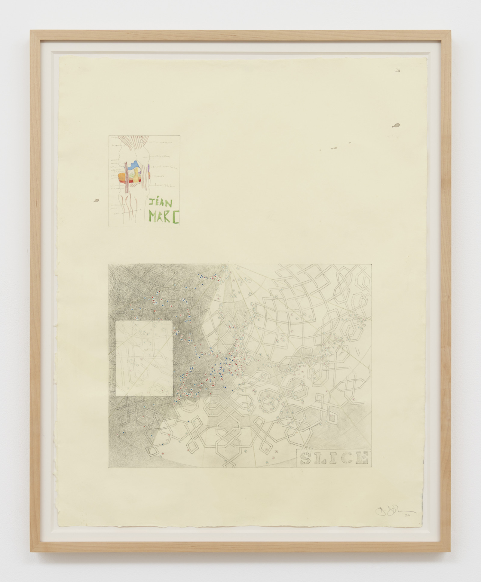 Drawing by Jasper Johns, , dated 2020