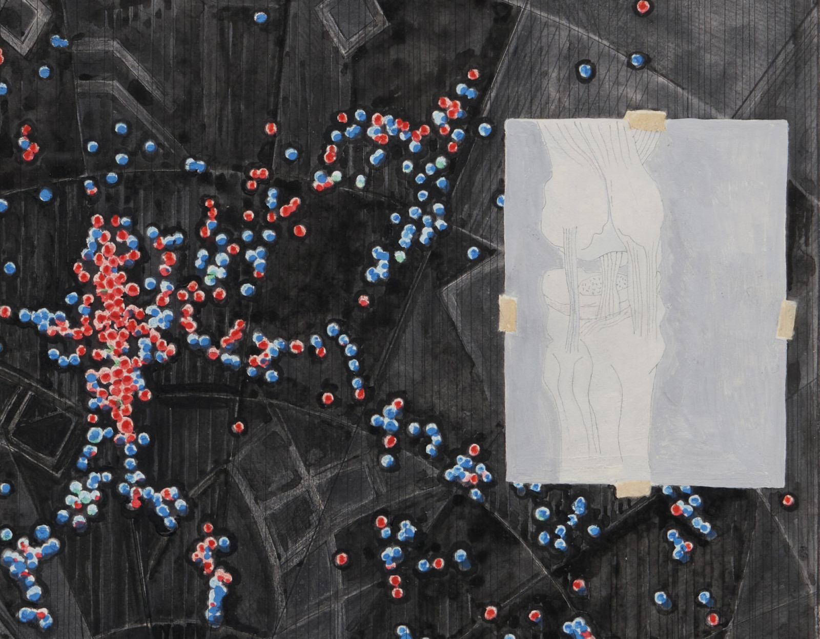 Drawing by Jasper Johns, , dated 2021