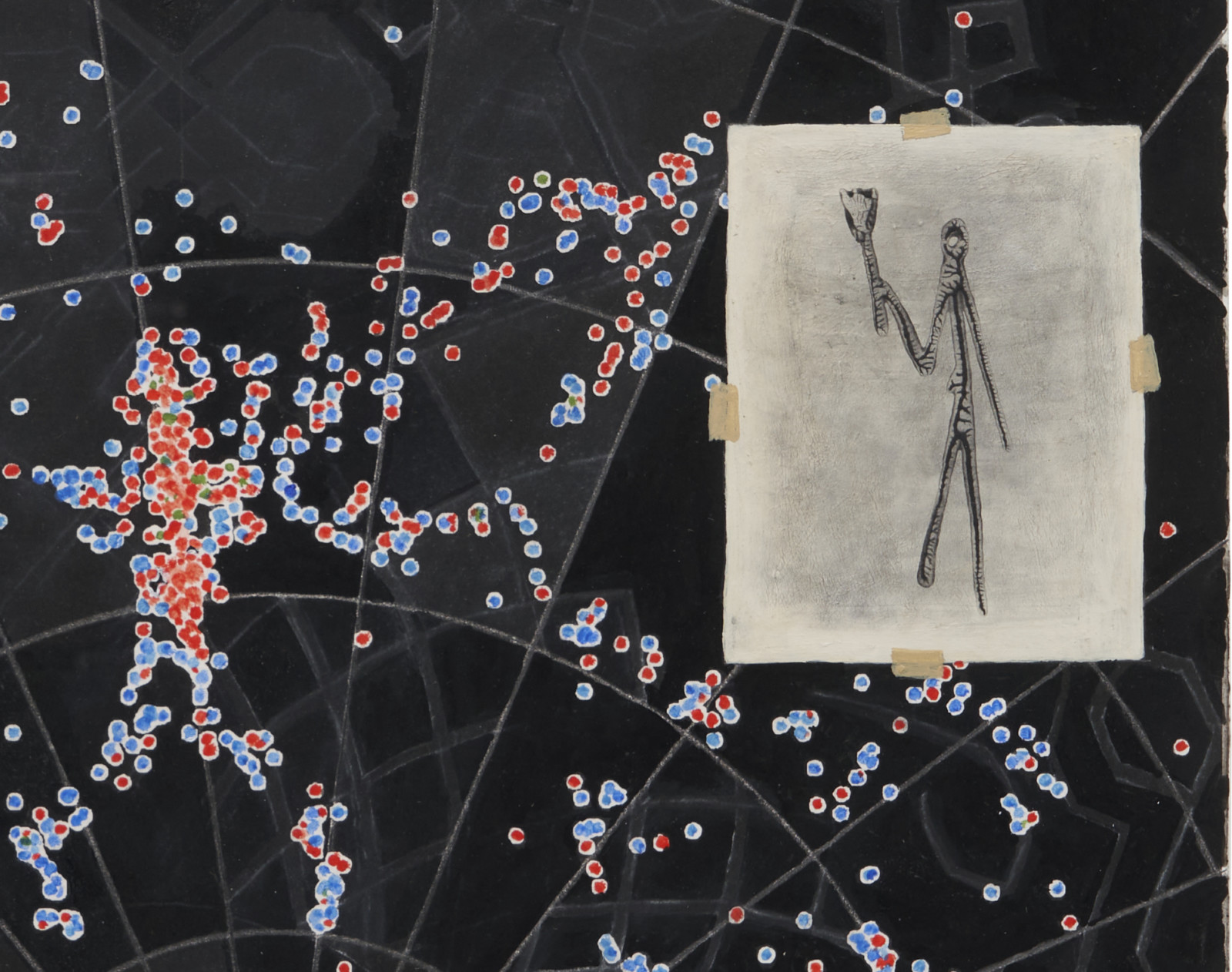 Drawing by Jasper Johns, , dated 2021