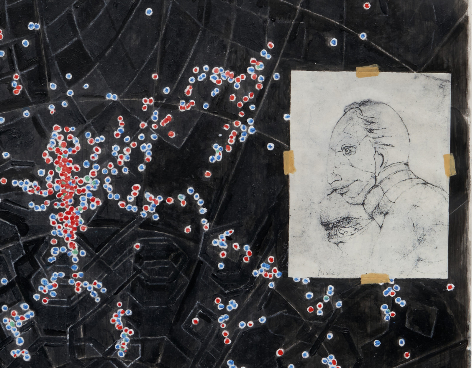 Drawing by Jasper Johns, , dated 2021
