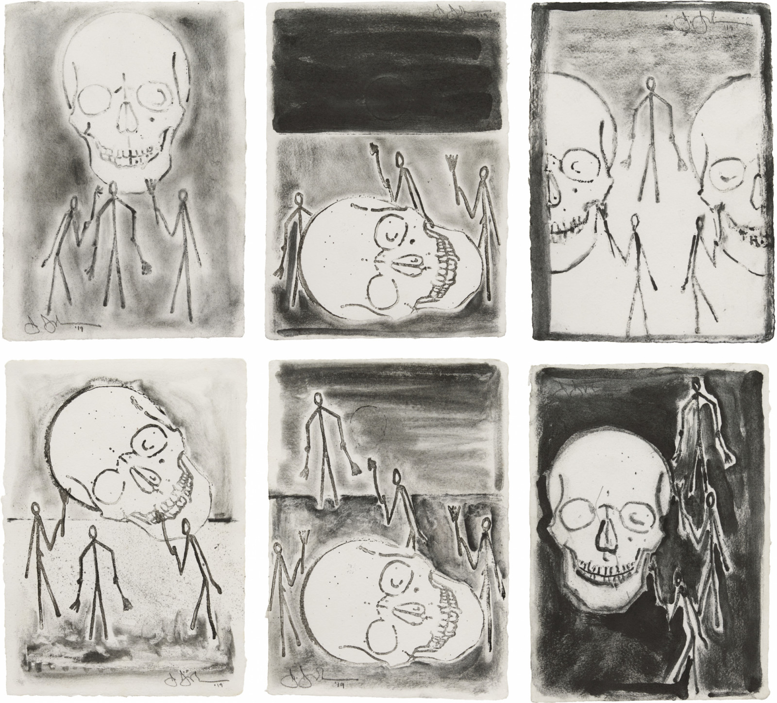 Drawing by Jasper Johns, , dated 2019
