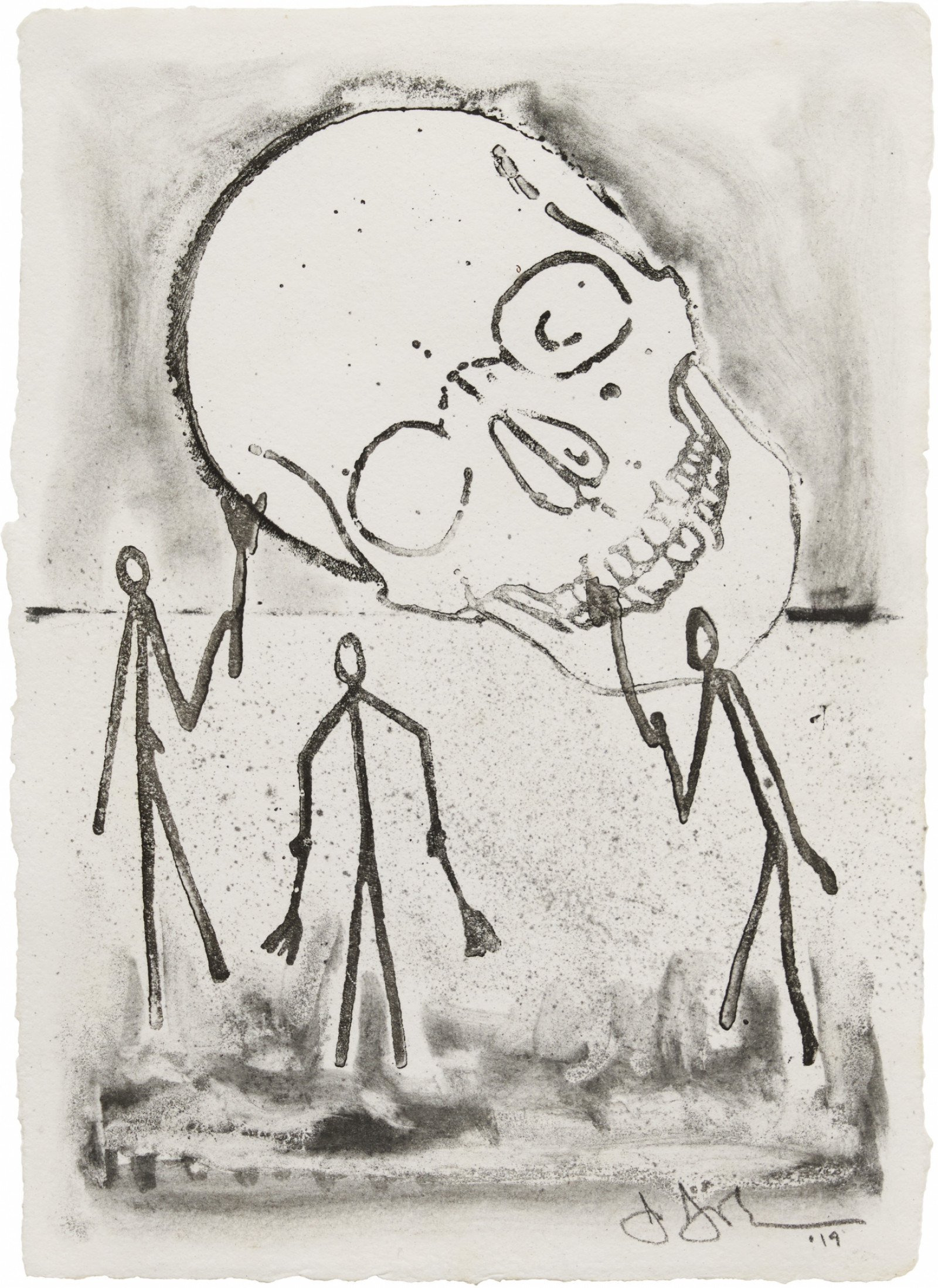 Drawing by Jasper Johns, , dated 2019