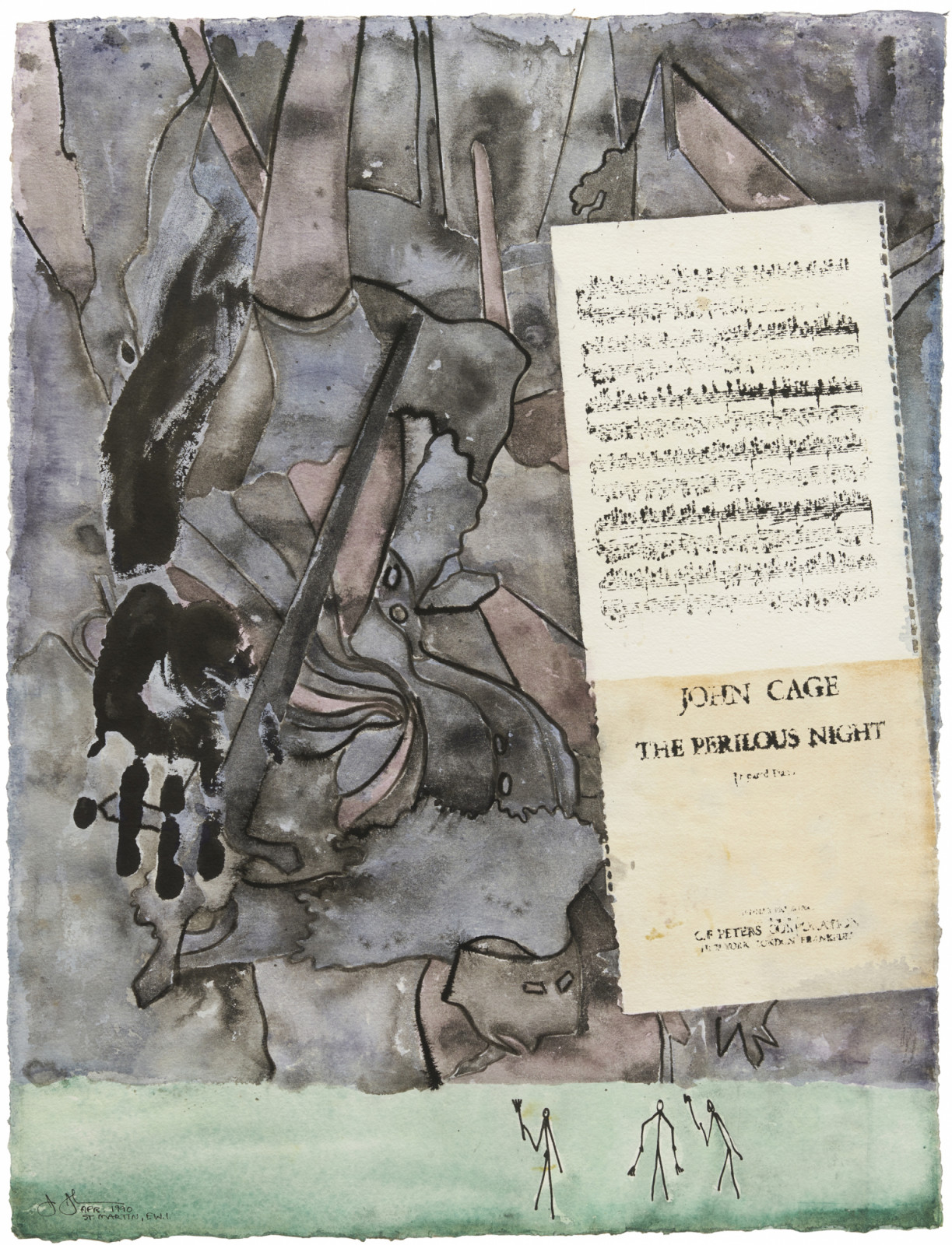 Drawing by Jasper Johns, , dated 1990