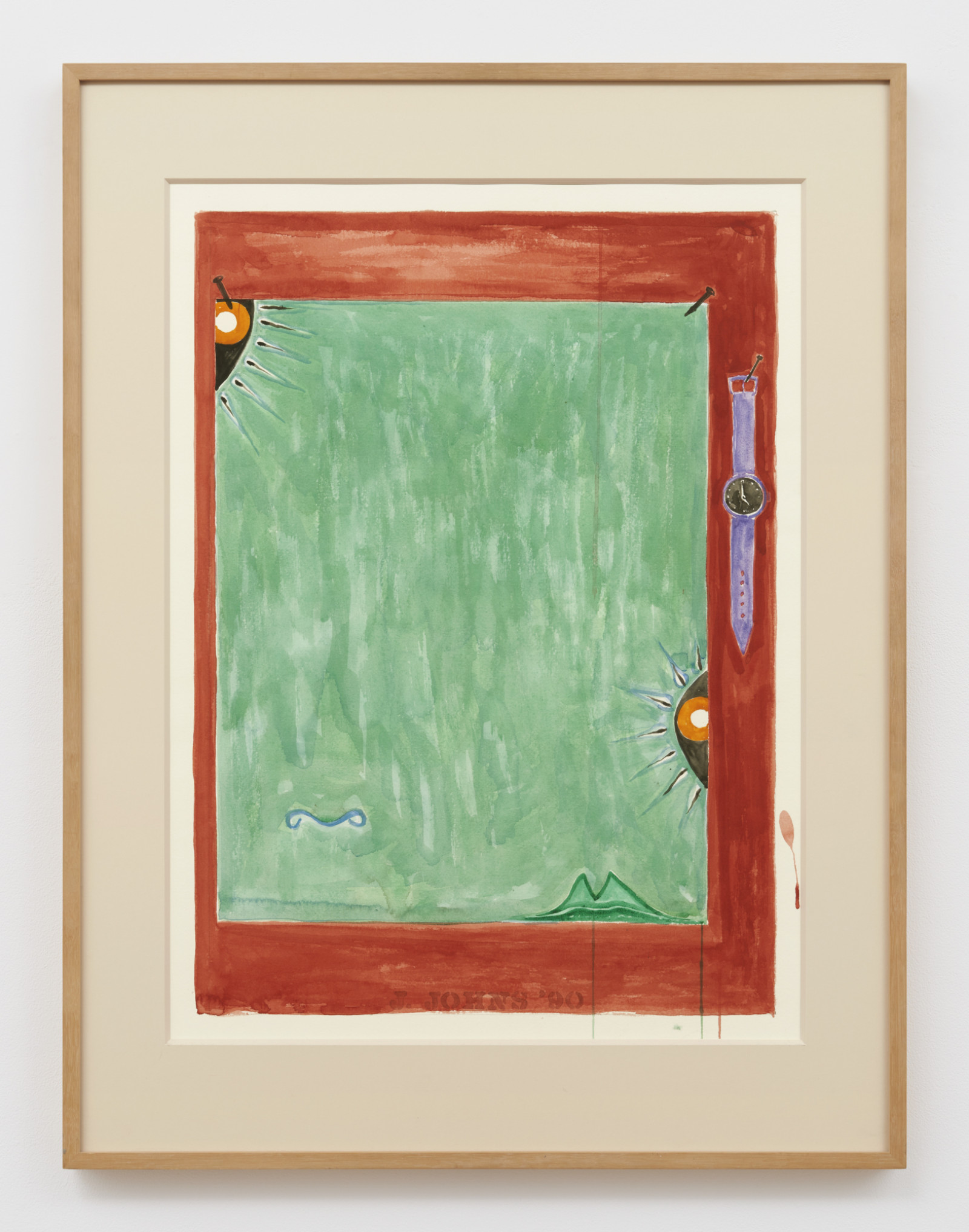 Drawing by Jasper Johns, , dated 1990
