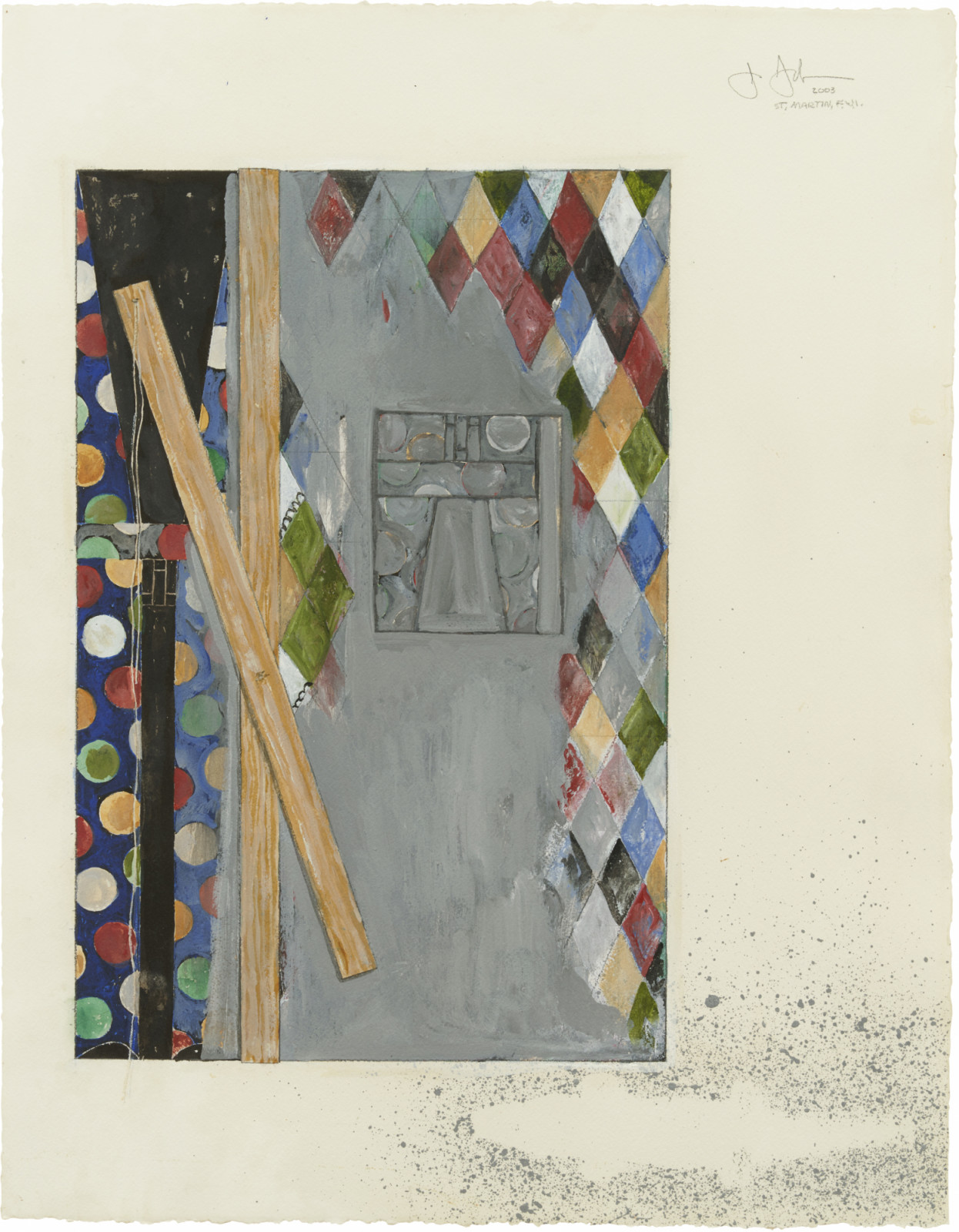 Drawing by Jasper Johns, , dated 2003
