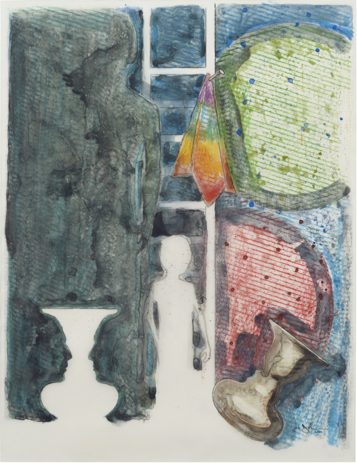 Drawing by Jasper Johns, , dated 2012