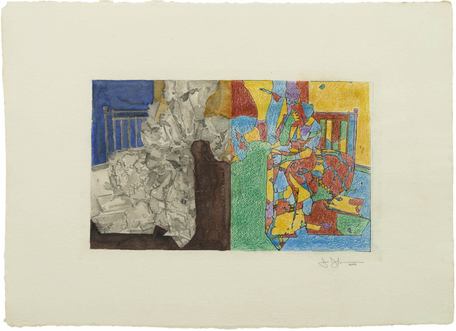 Drawing by Jasper Johns, , dated 2014