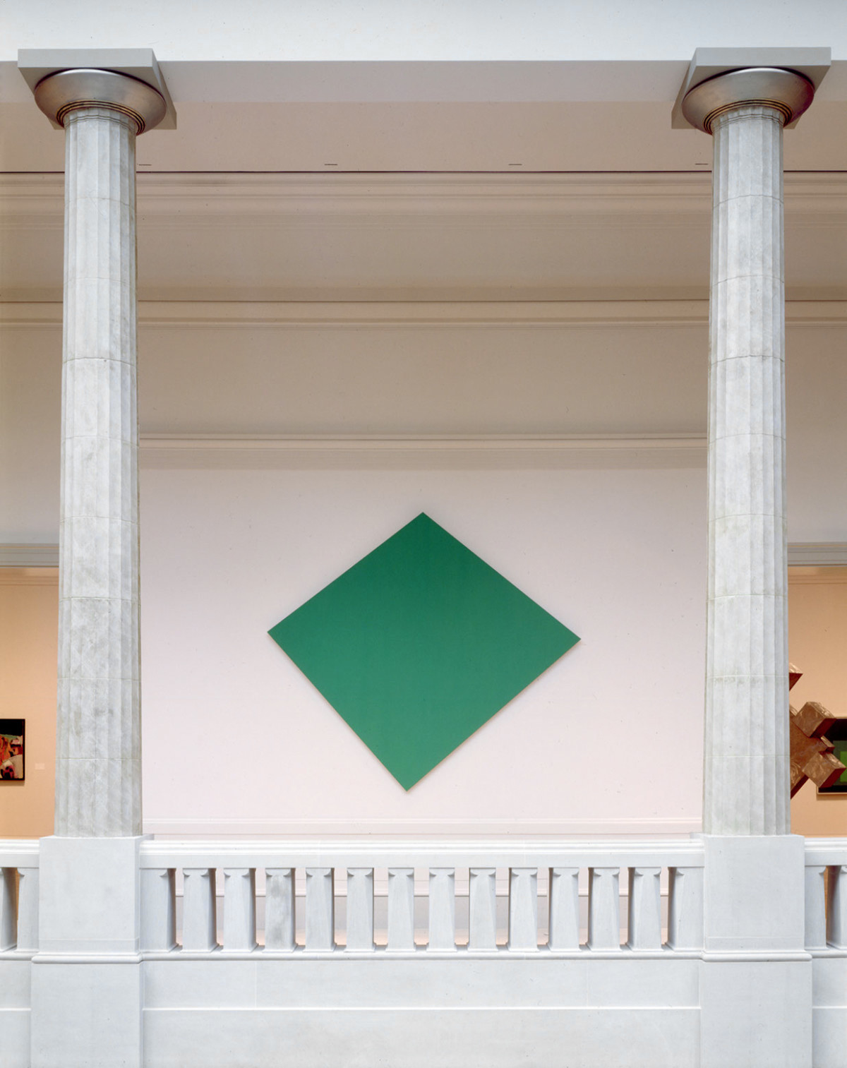 <p><em>Green Panel</em> in "Ellsworth Kelly: A Courtyard Installation" at the Art Institute of Chicago, 1989</p>