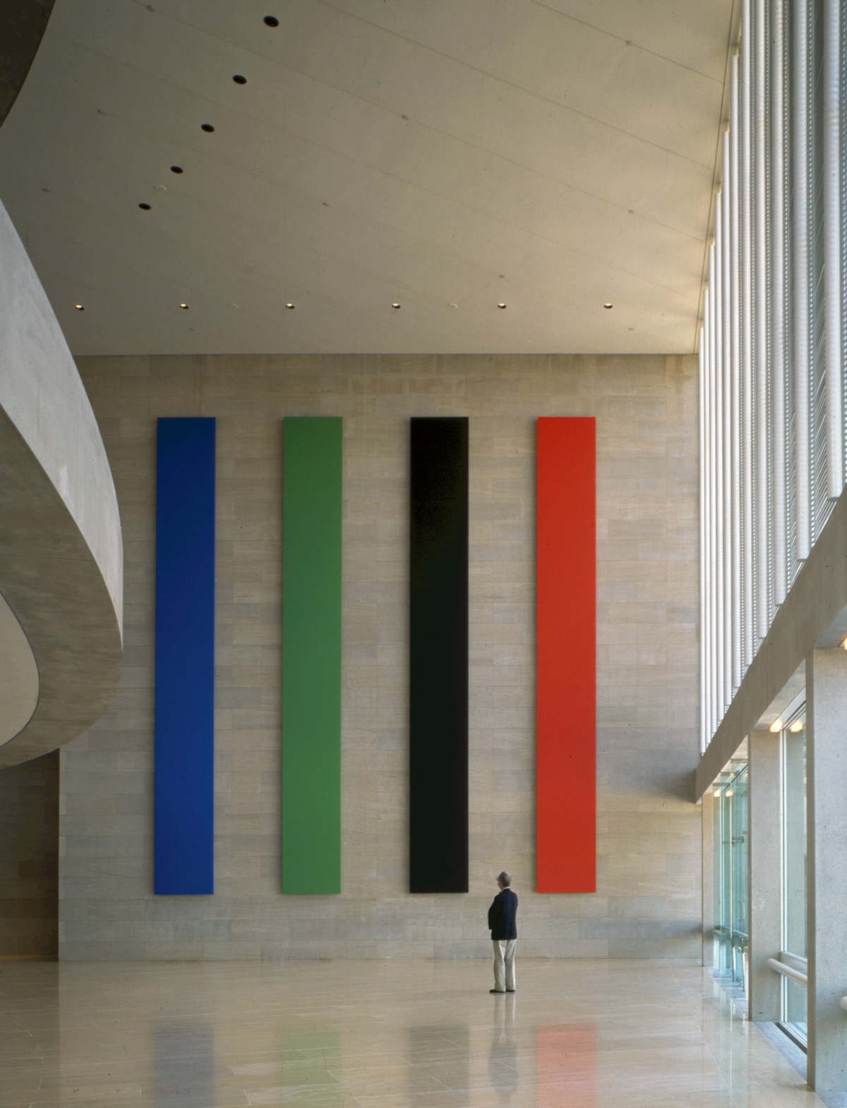 <p><em>Dallas Panels (Blue Green Black Red)</em> (1989) at the Morton H. Meyerson Symphony Center, Dallas</p>
