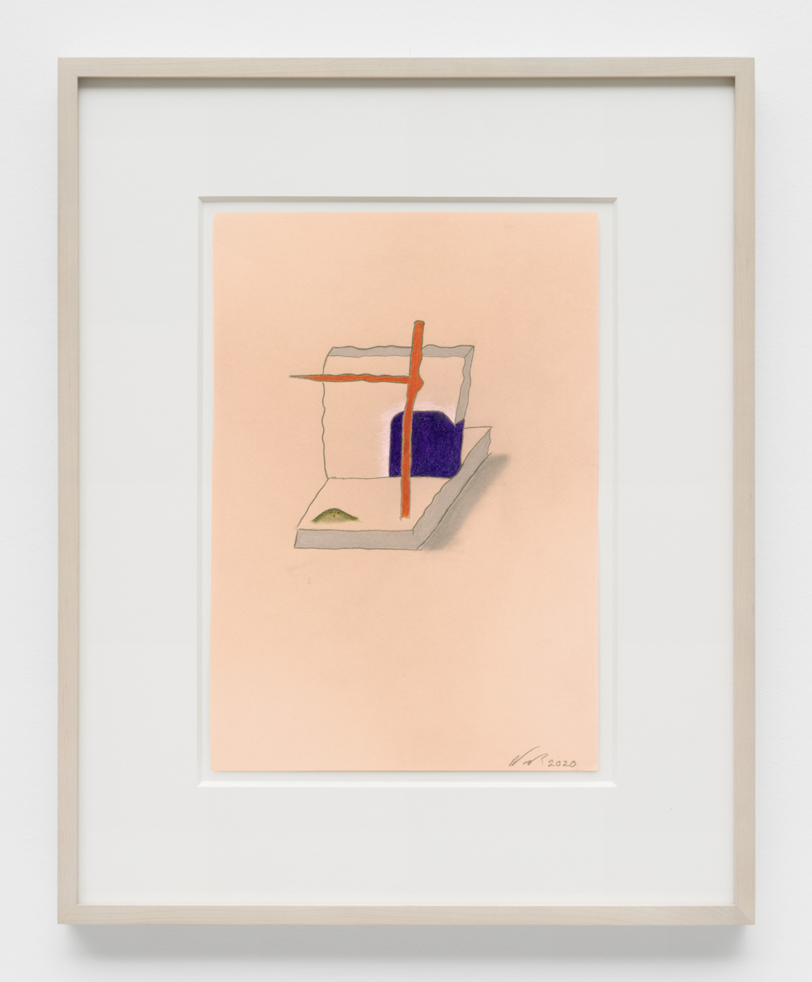 Drawing by Ron Nagle, , dated 2020