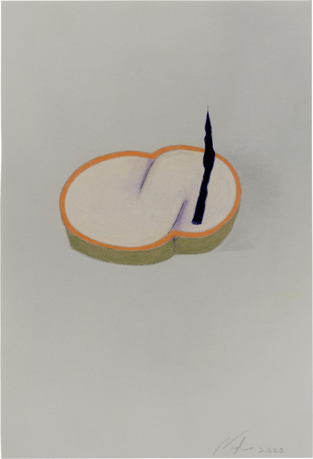 Drawing by Ron Nagle, , dated 2020