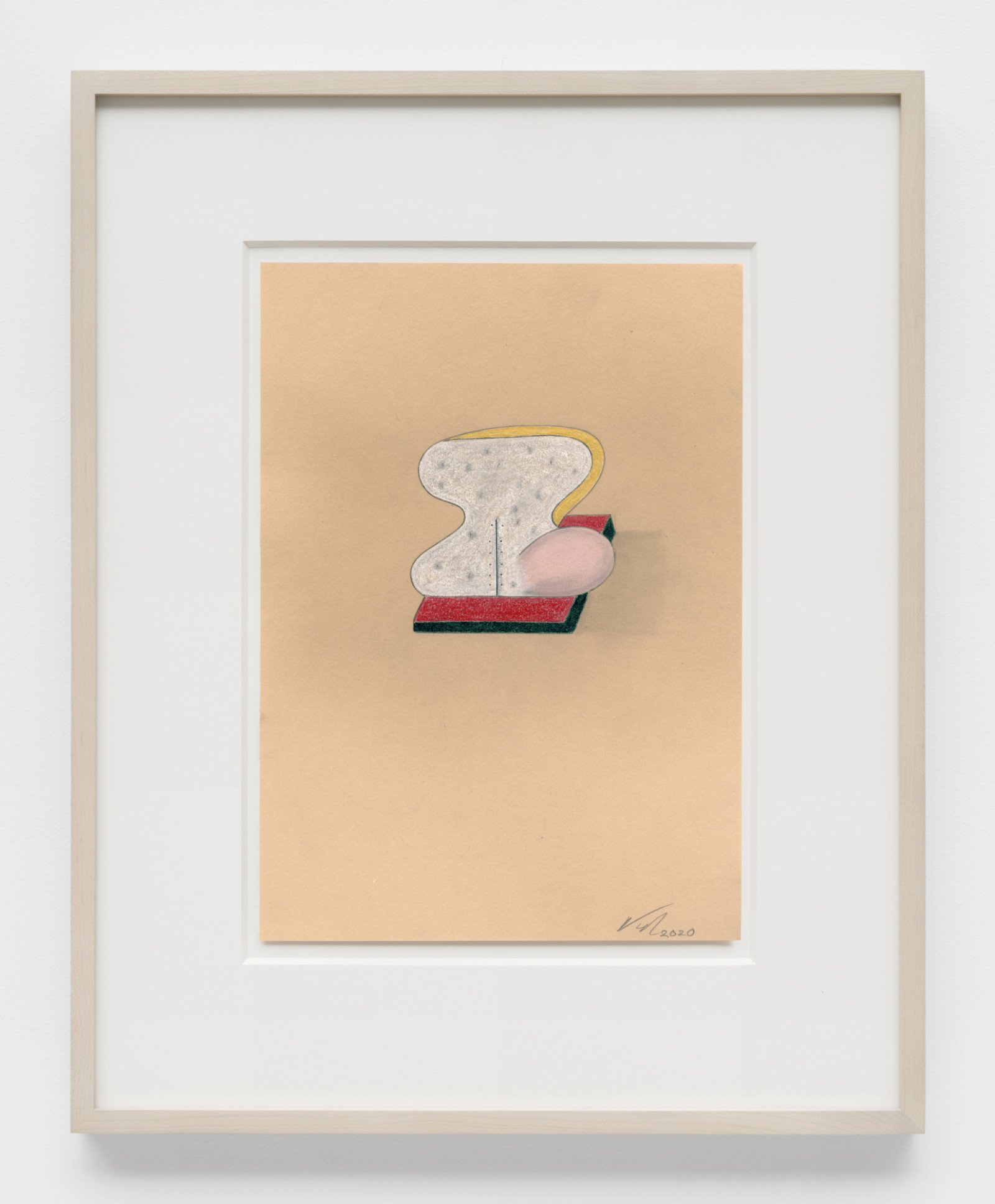 Drawing by Ron Nagle, , dated 2020