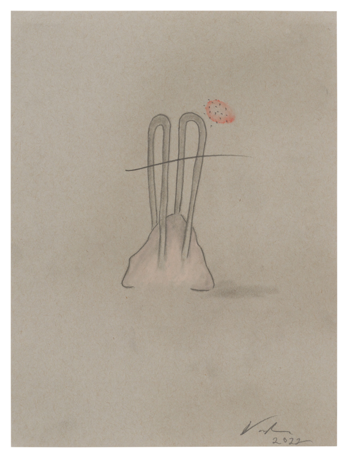 Drawing by Ron Nagle, , dated 2022