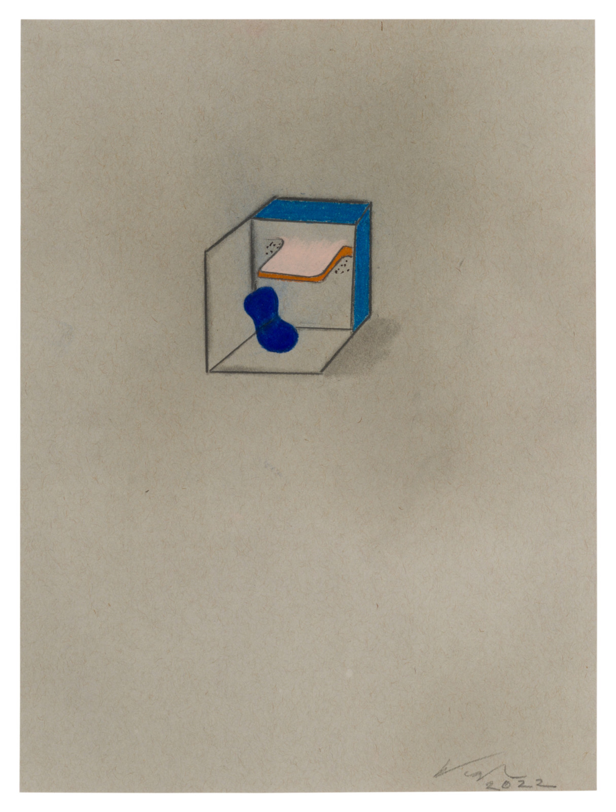 Drawing by Ron Nagle, , dated 2022