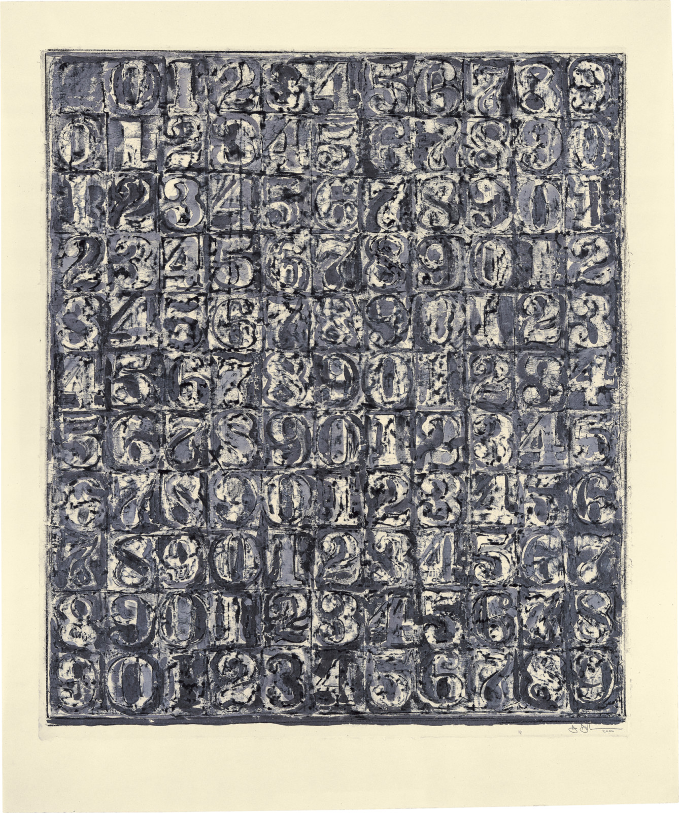 Numbers, JASPER JOHNS Drawings 1997–2007 | Matthew Marks Gallery