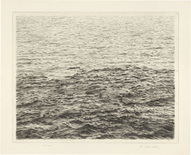 版画 SEA - NAIJEL GRAPH x WIND AND SEA Silk Screen Ocean Surface (between first and second state), VIJA CELMINS Ocean