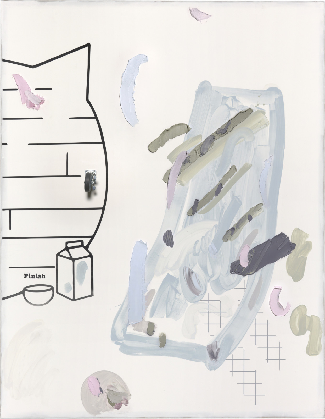 Painting by Laura Owens, , dated 2013