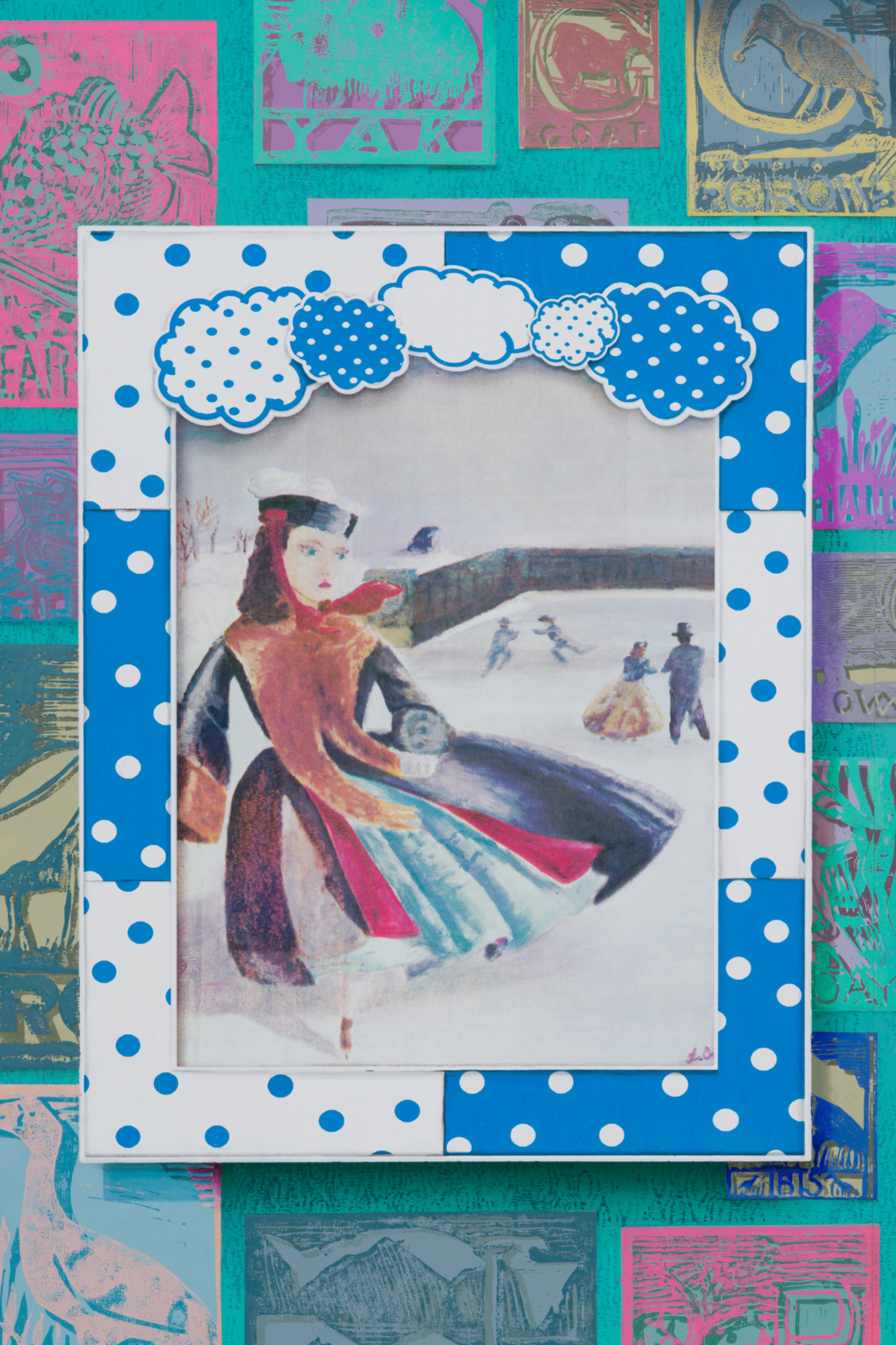 Painting by Laura Owens, , dated 2021–22