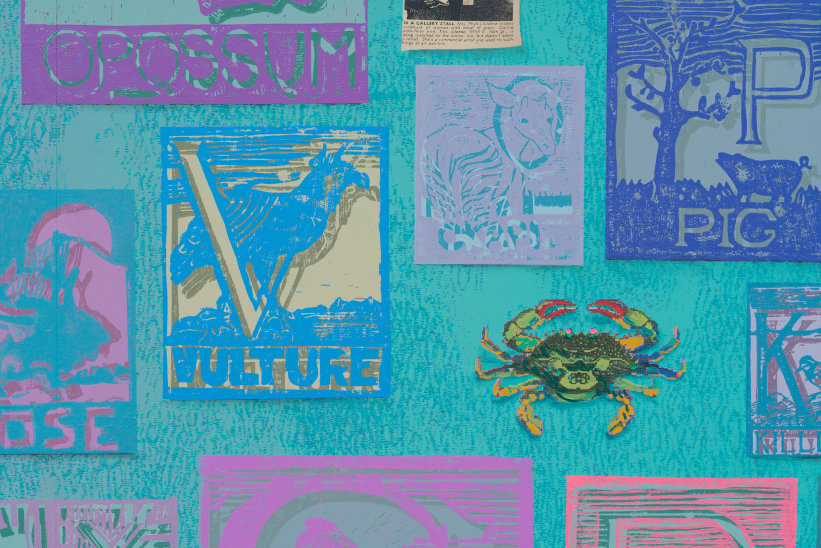 Painting by Laura Owens, , dated 2021–22