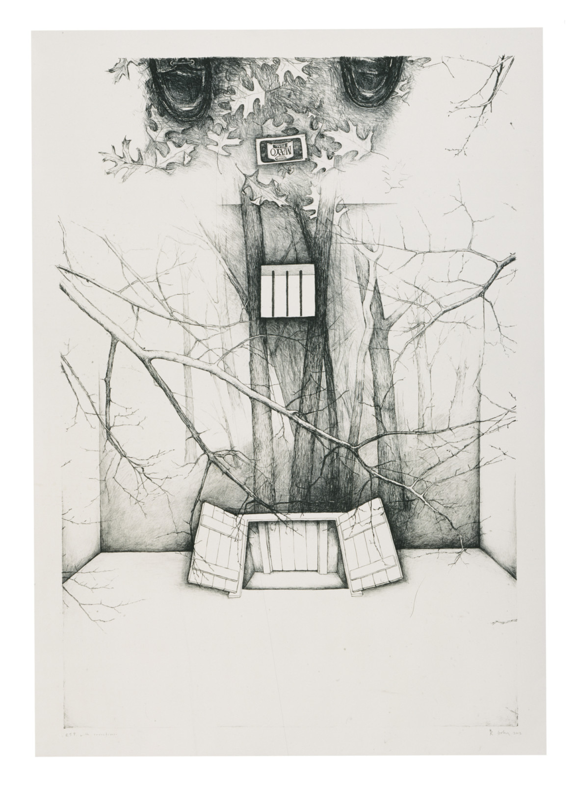 Print by Robert Gober, , dated 2002