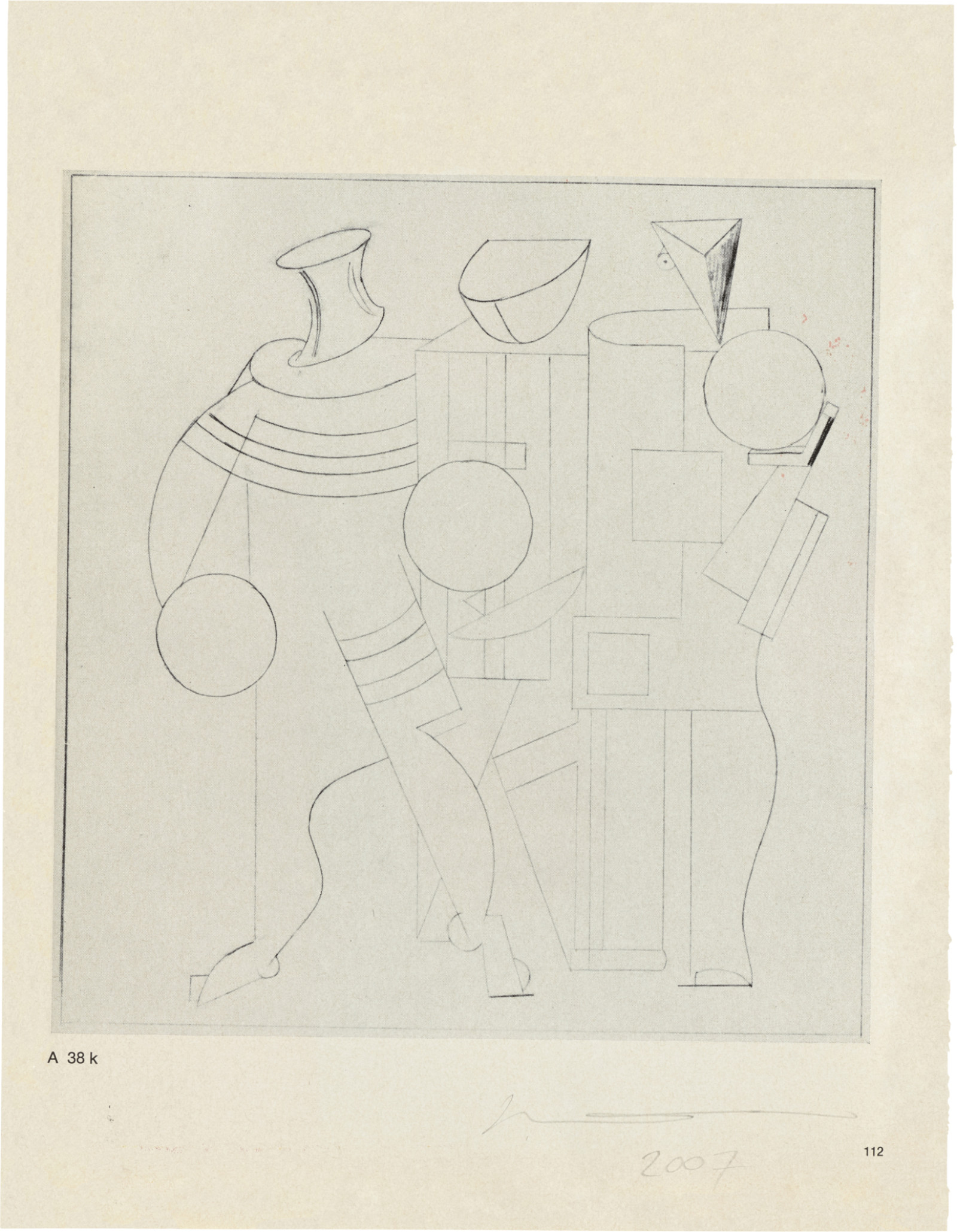 Drawing by Wade Guyton, , dated 2007