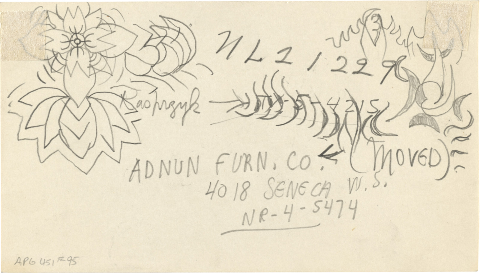 Drawing, dated c. 1950–60
