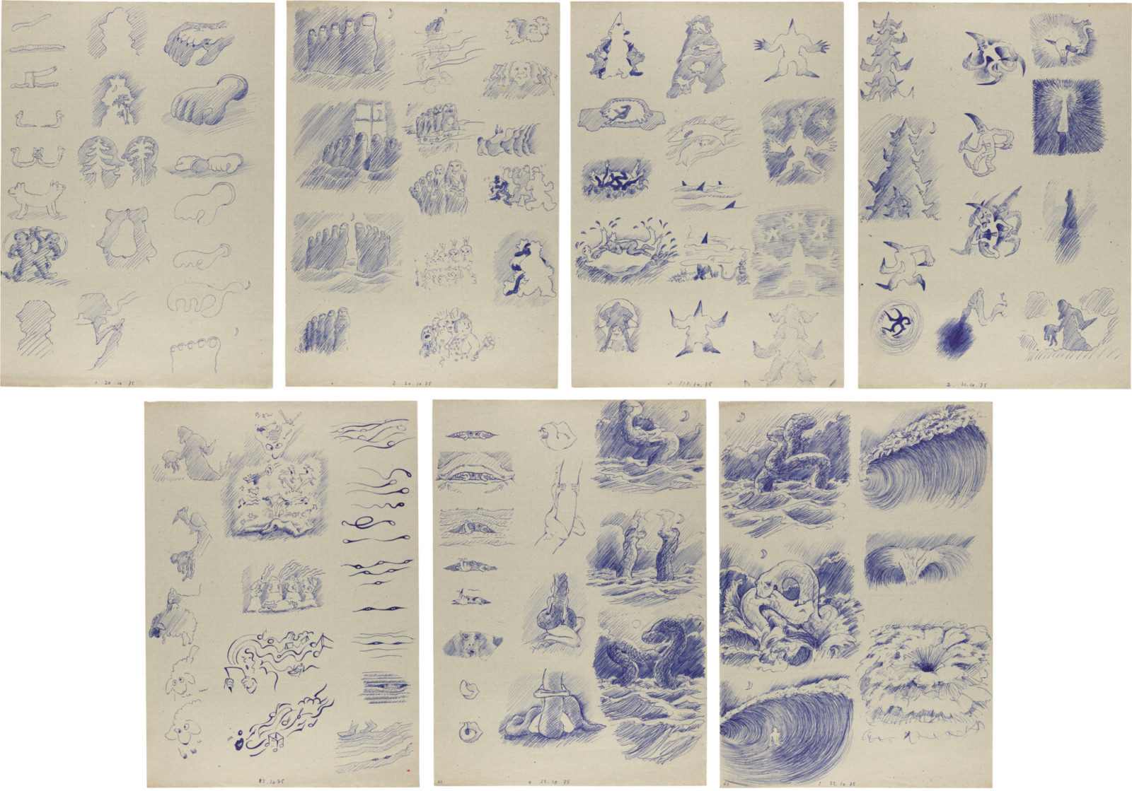 Drawing by David Weiss, , dated 1975