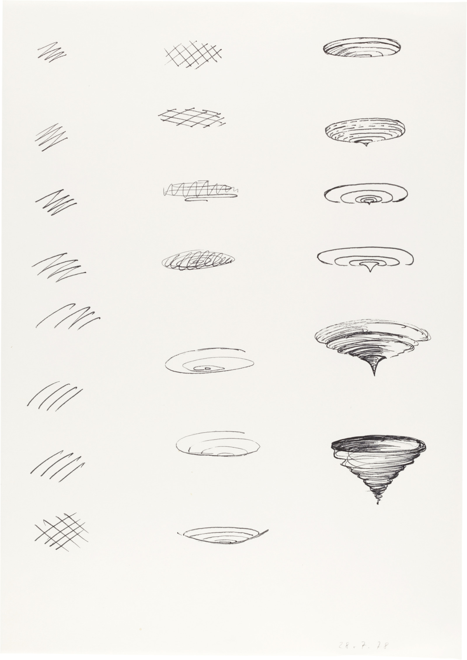Drawing by David Weiss, , dated 1978