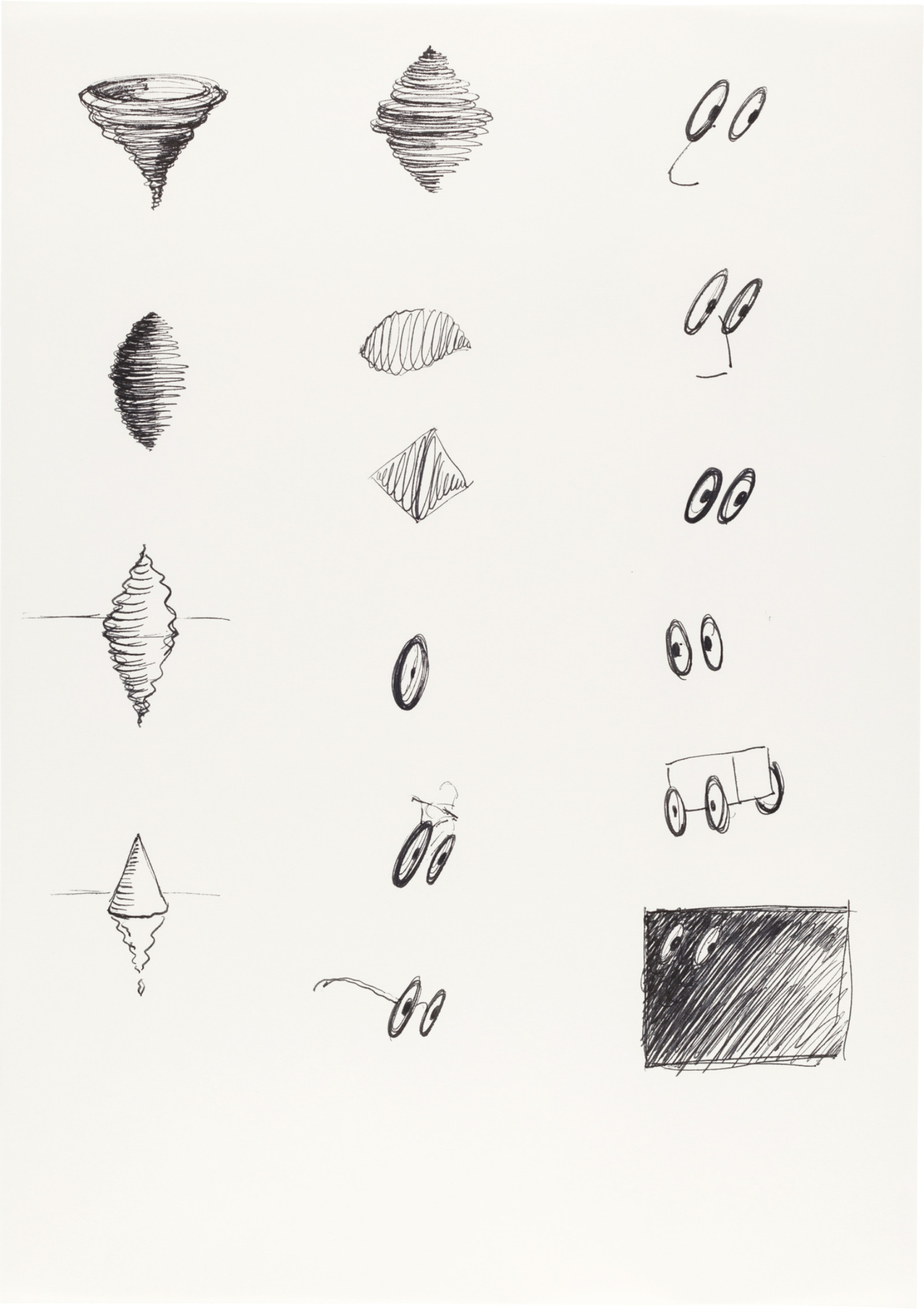 Drawing by David Weiss, , dated 1978