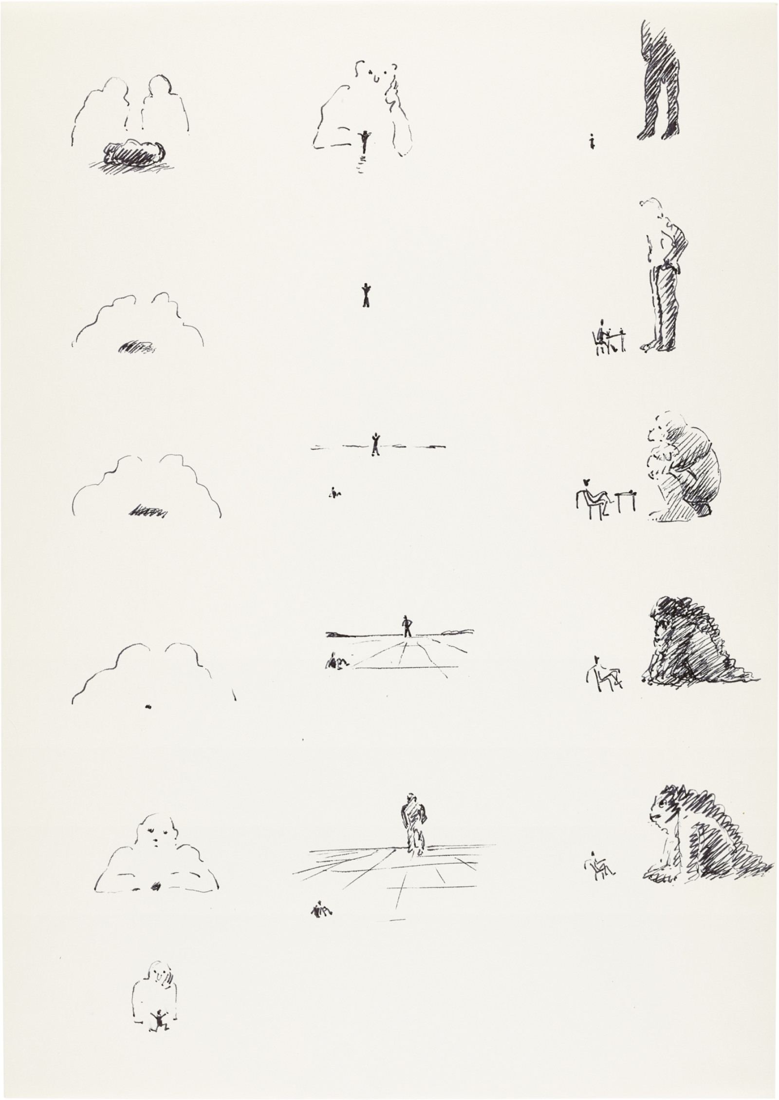 Drawing by David Weiss, , dated 1977