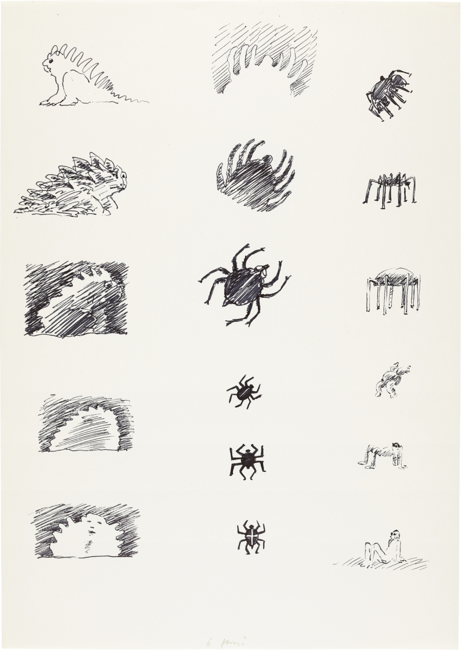 Drawing by David Weiss, , dated 1977