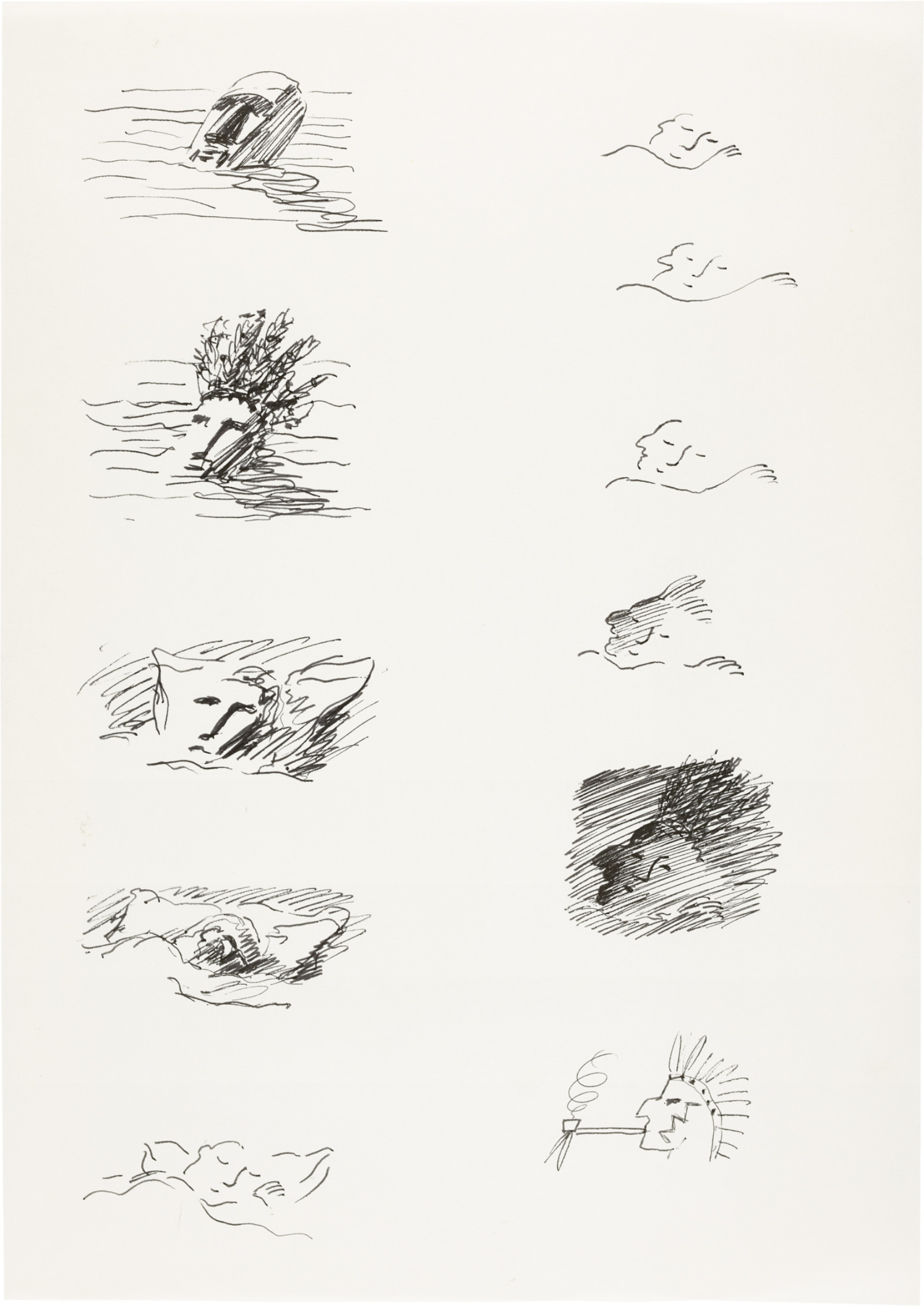 Drawing by David Weiss, , dated 1978