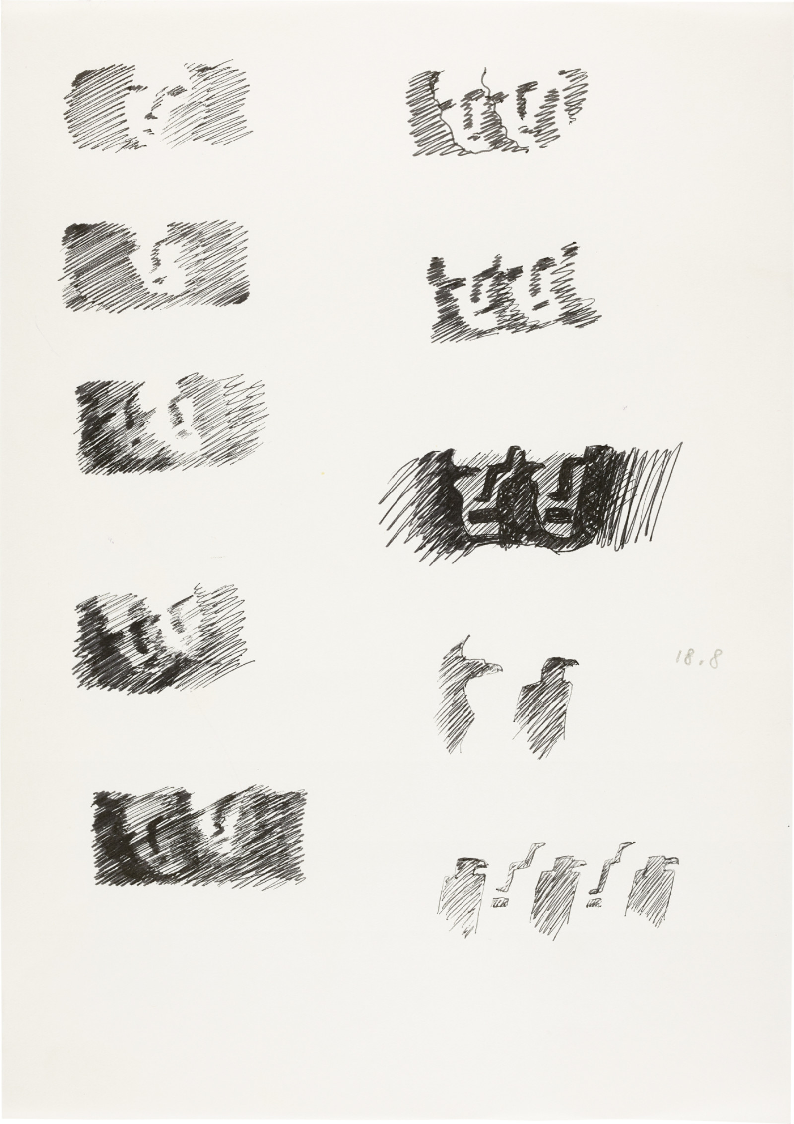 Drawing by David Weiss, , dated 1978