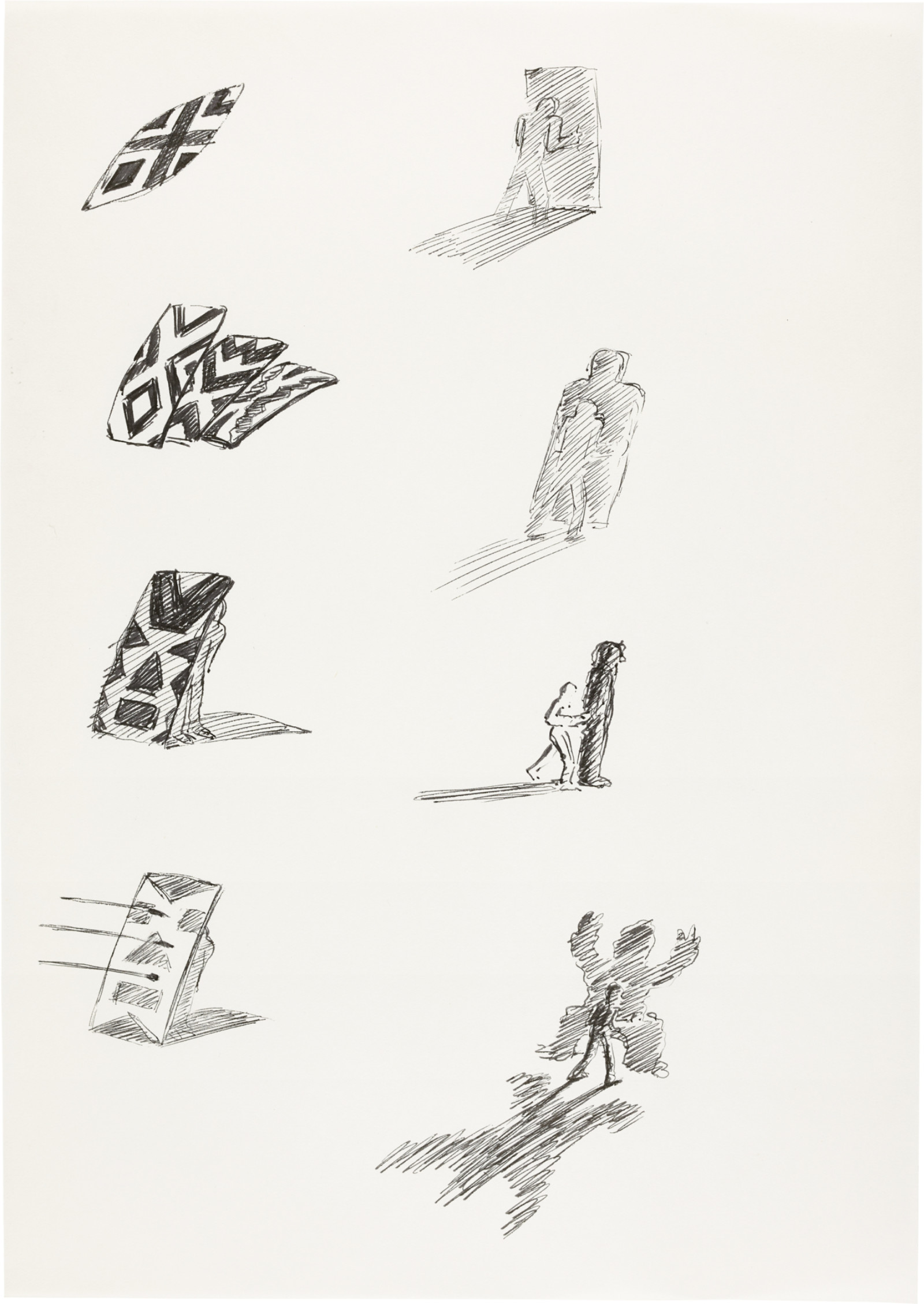Drawing by David Weiss, , dated 1978