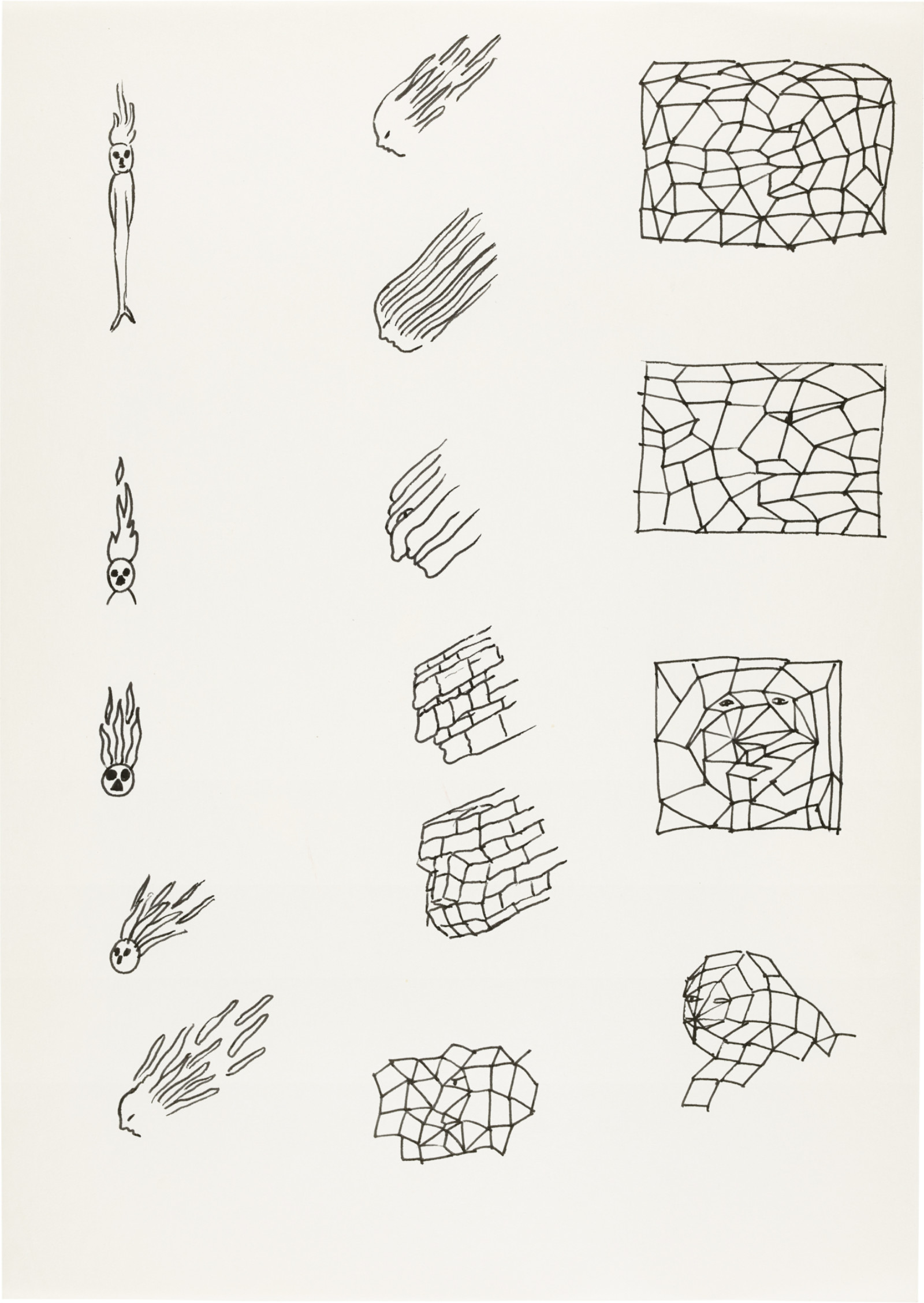 Drawing by David Weiss, , dated 1978