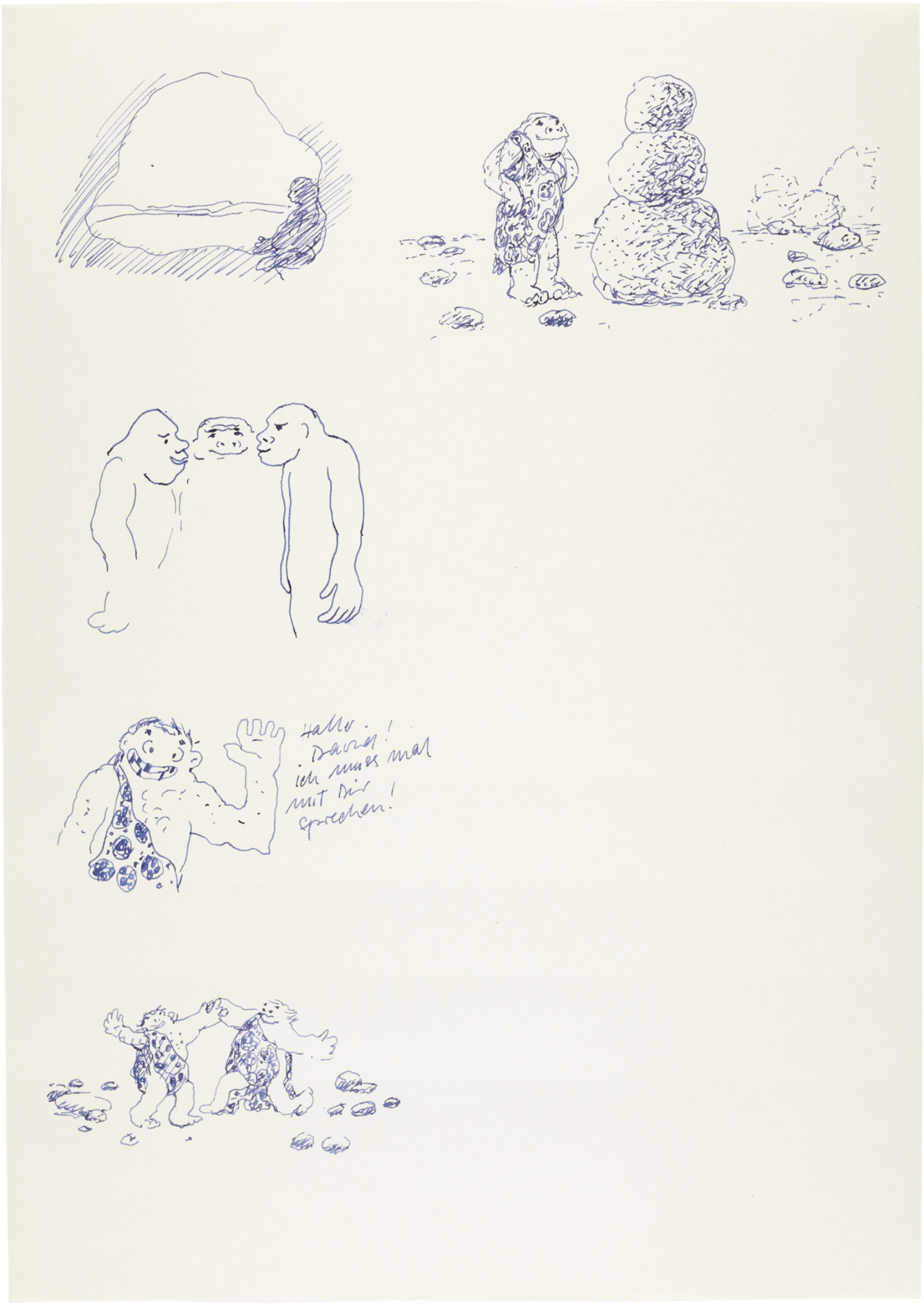 Drawing by David Weiss, , dated 1978