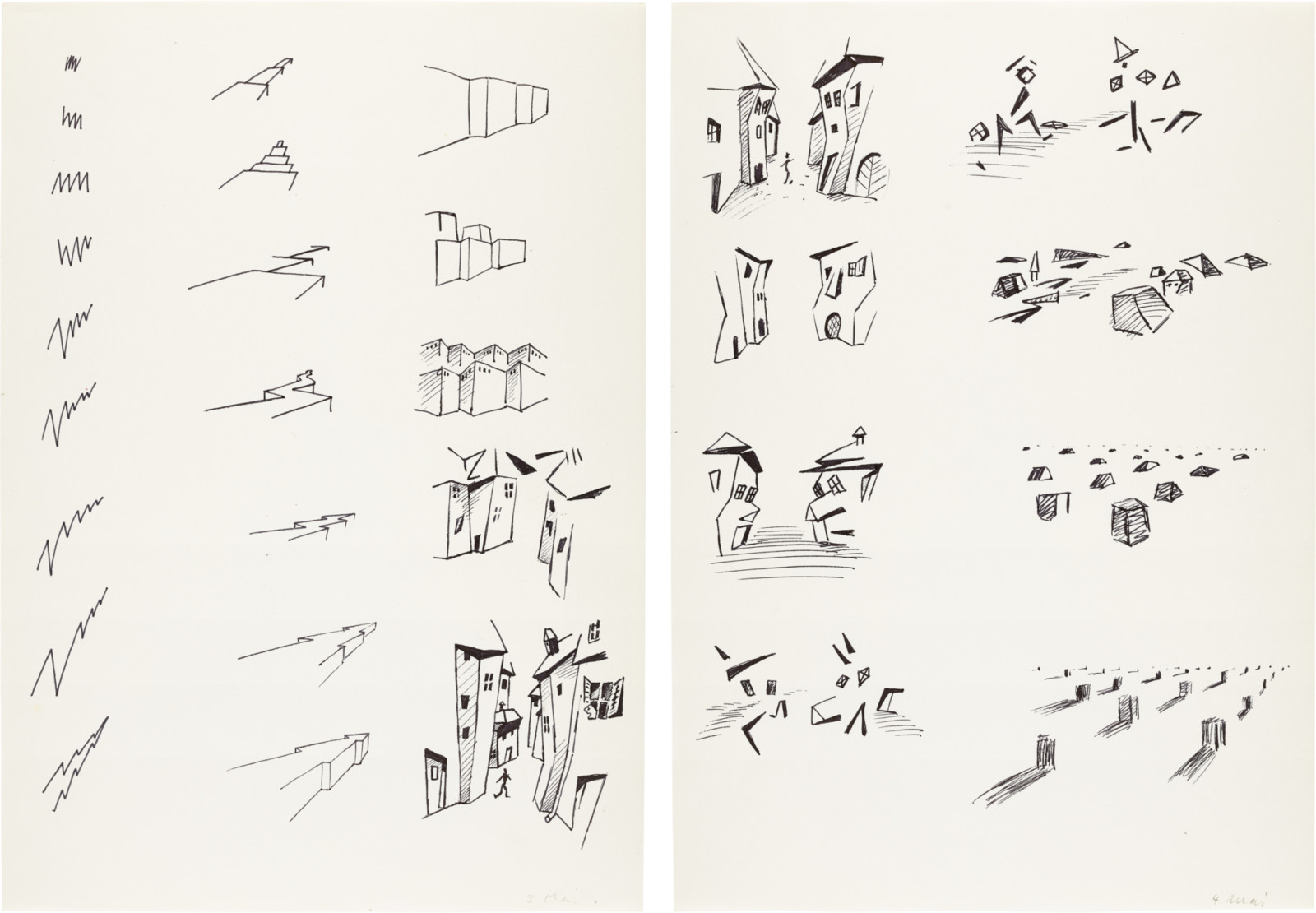 Drawing by David Weiss, , dated 1978
