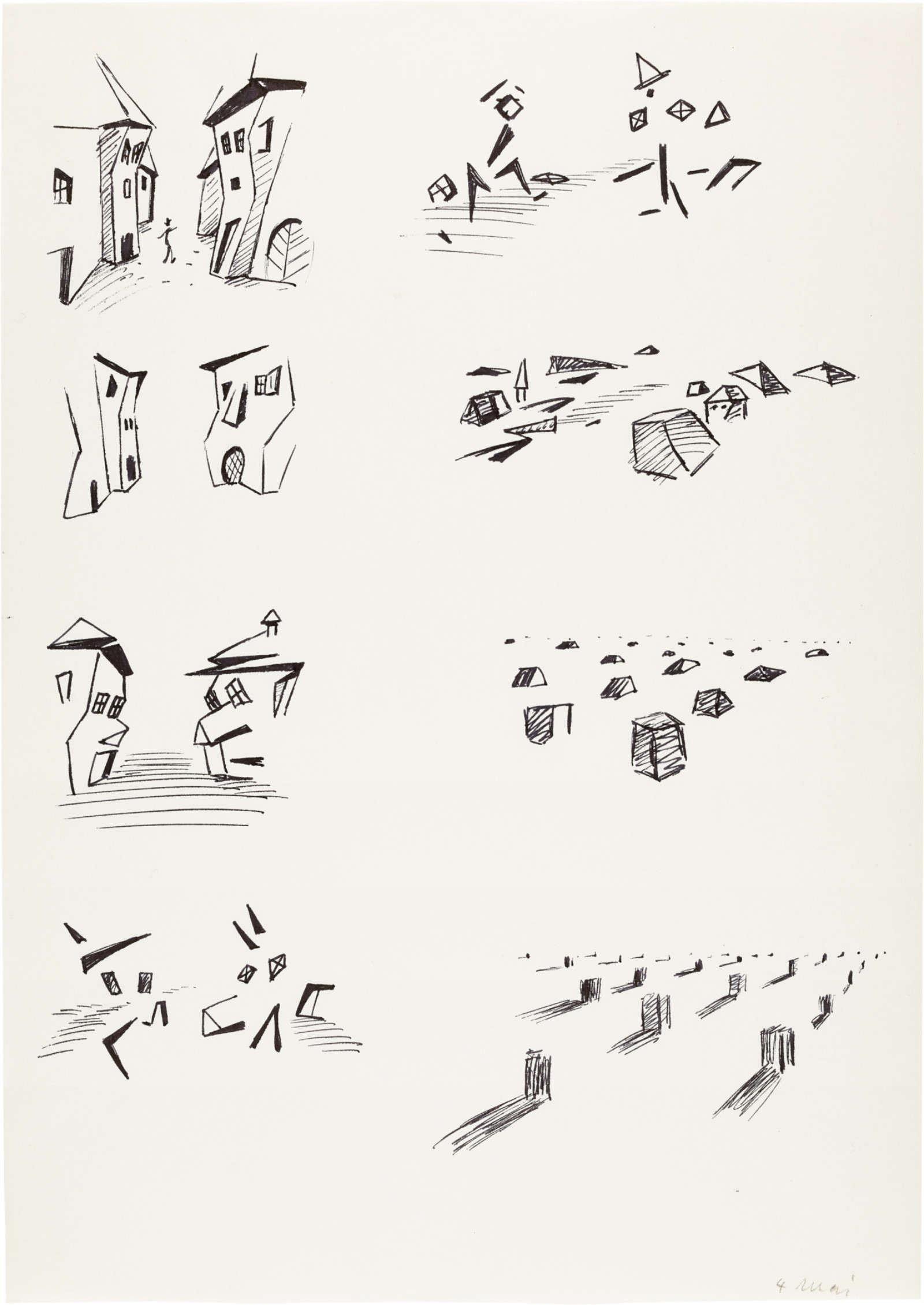 Drawing by David Weiss, , dated 1978