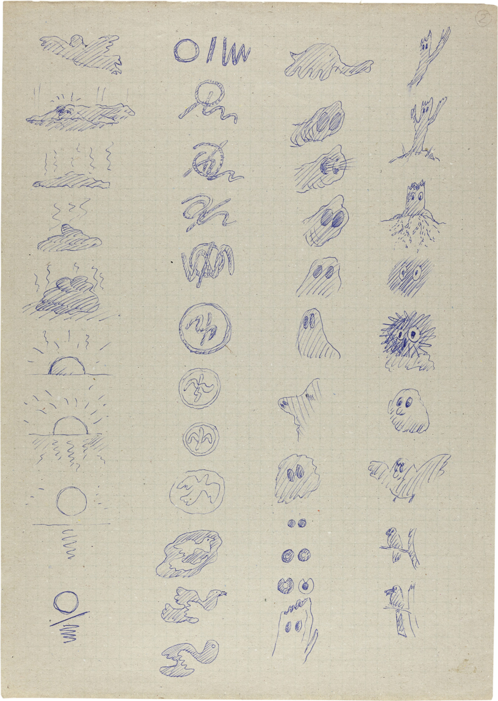 Drawing by David Weiss, , dated 1975