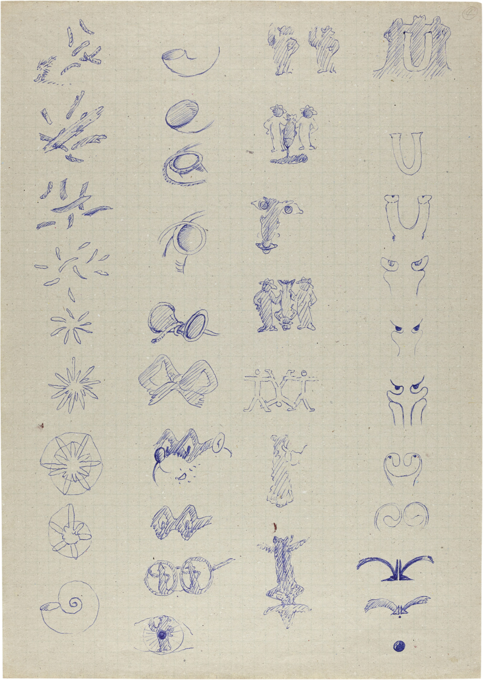 Drawing by David Weiss, , dated 1975