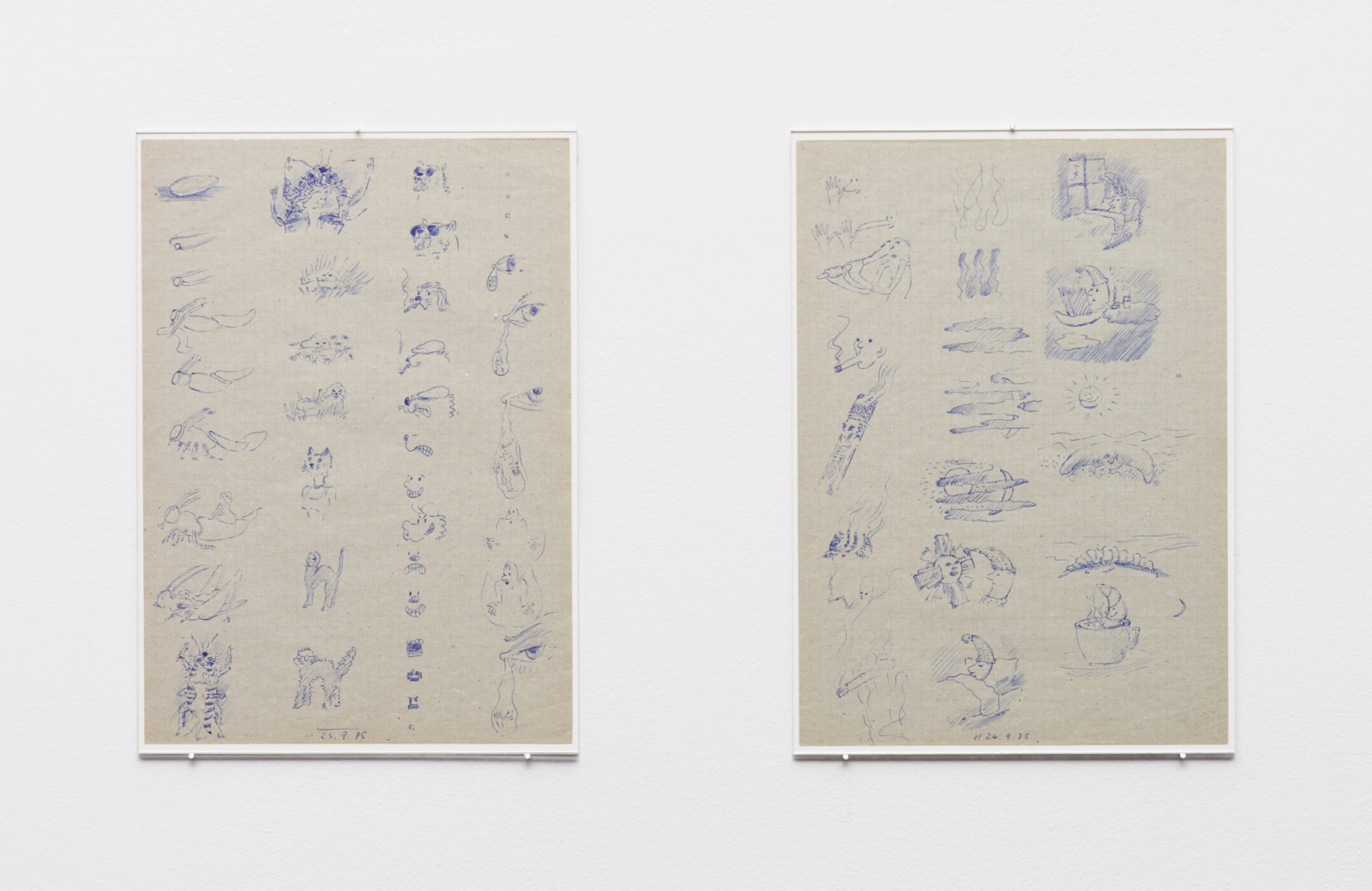 Drawing by David Weiss, , dated 1975